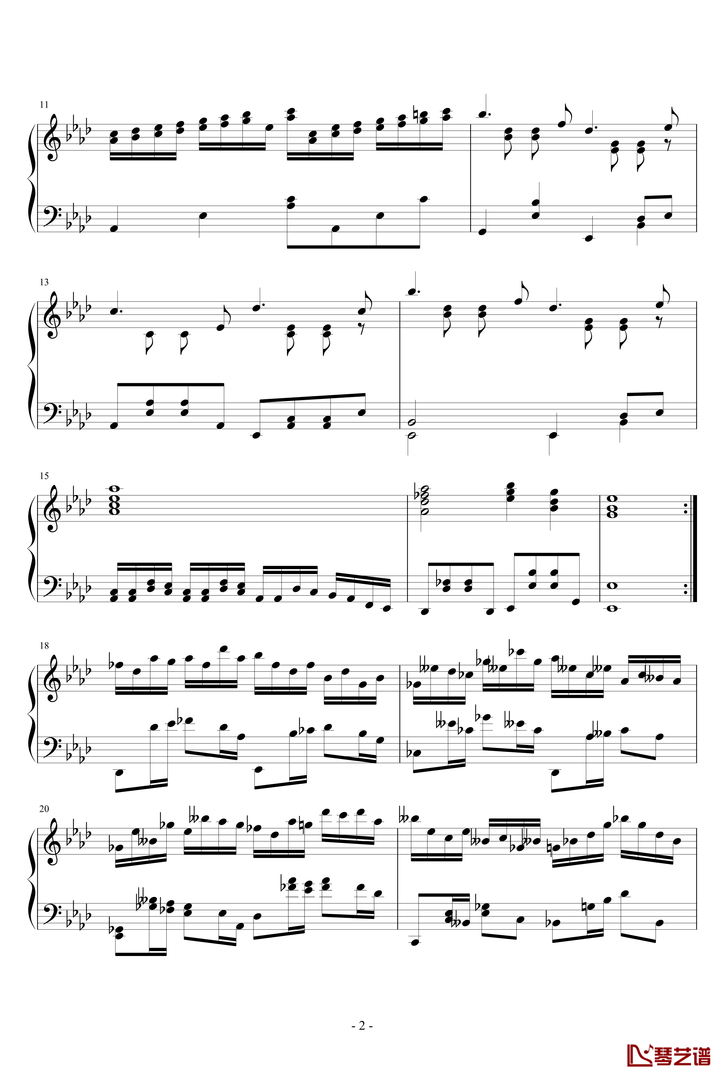 第二钢琴奏鸣曲第二乐章钢琴谱-nzh19342