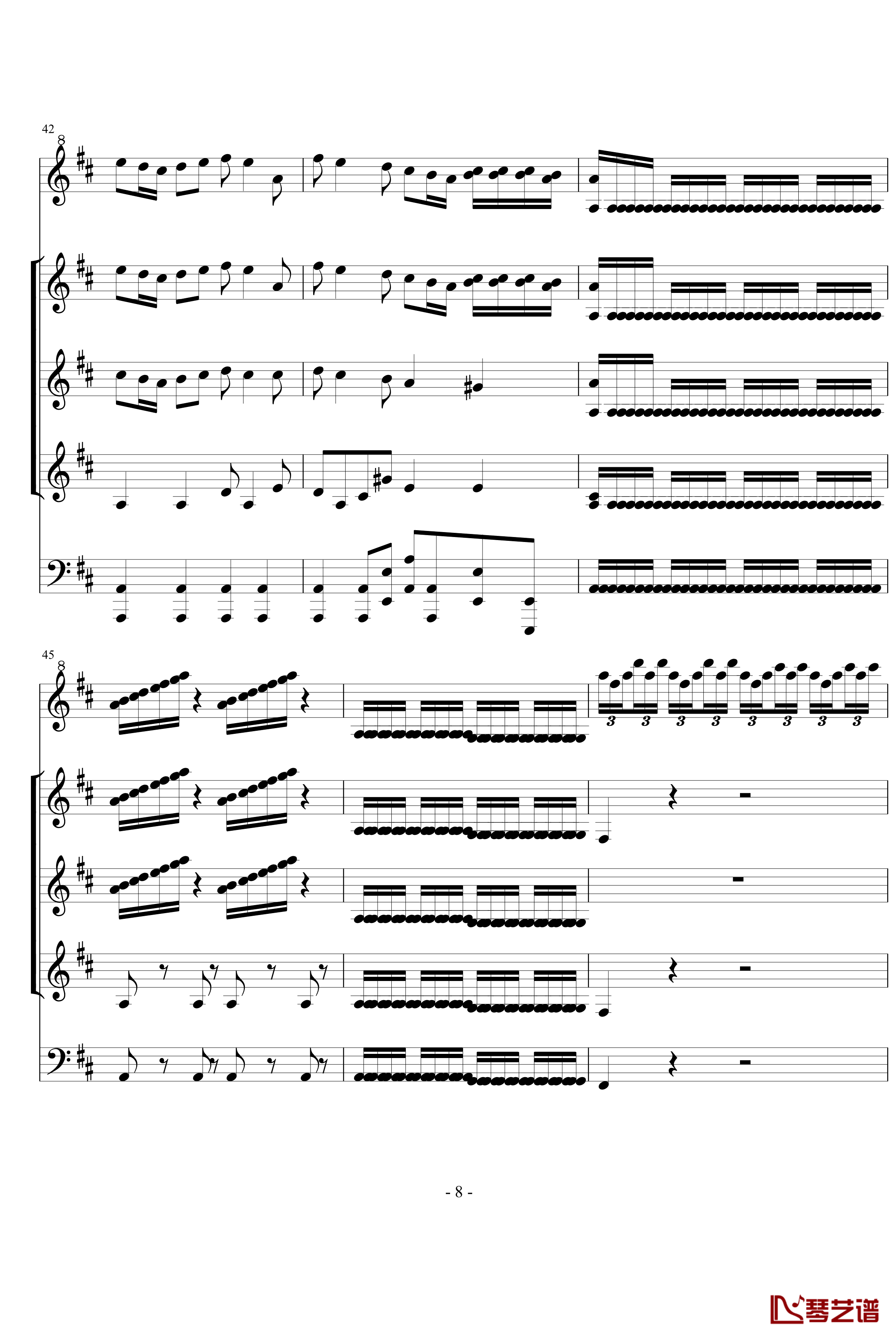 四季·春钢琴谱-第一乐章-维瓦尔第8
