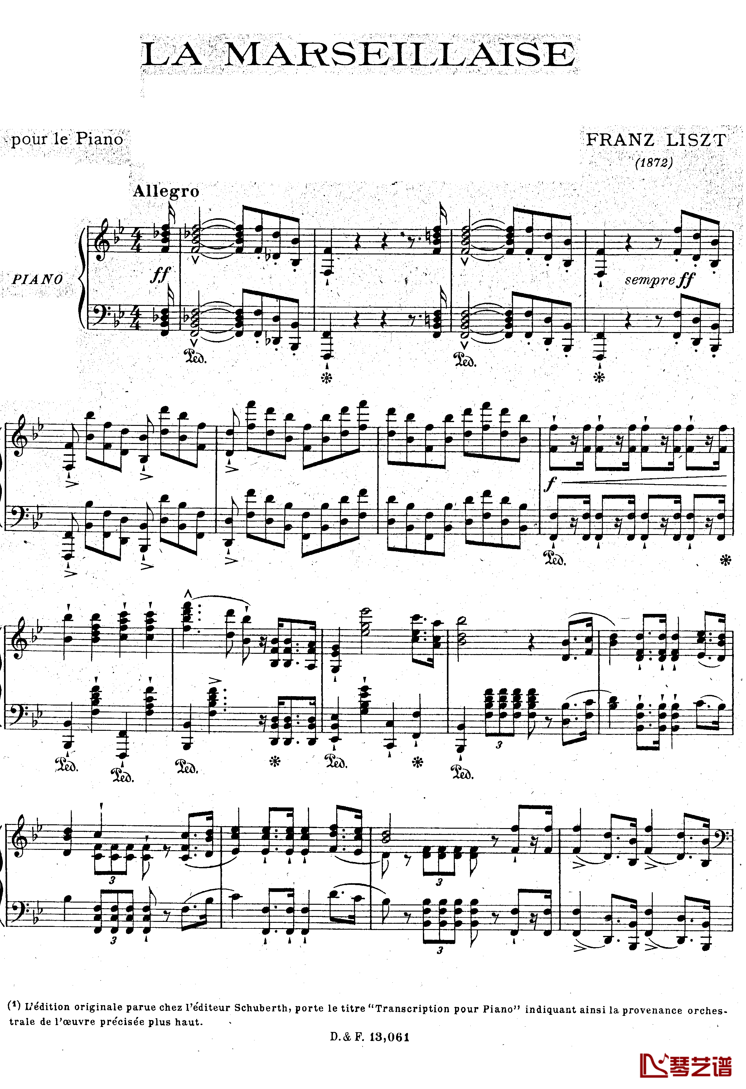 李斯特改编法国国歌马赛曲S.237钢琴谱-李斯特1