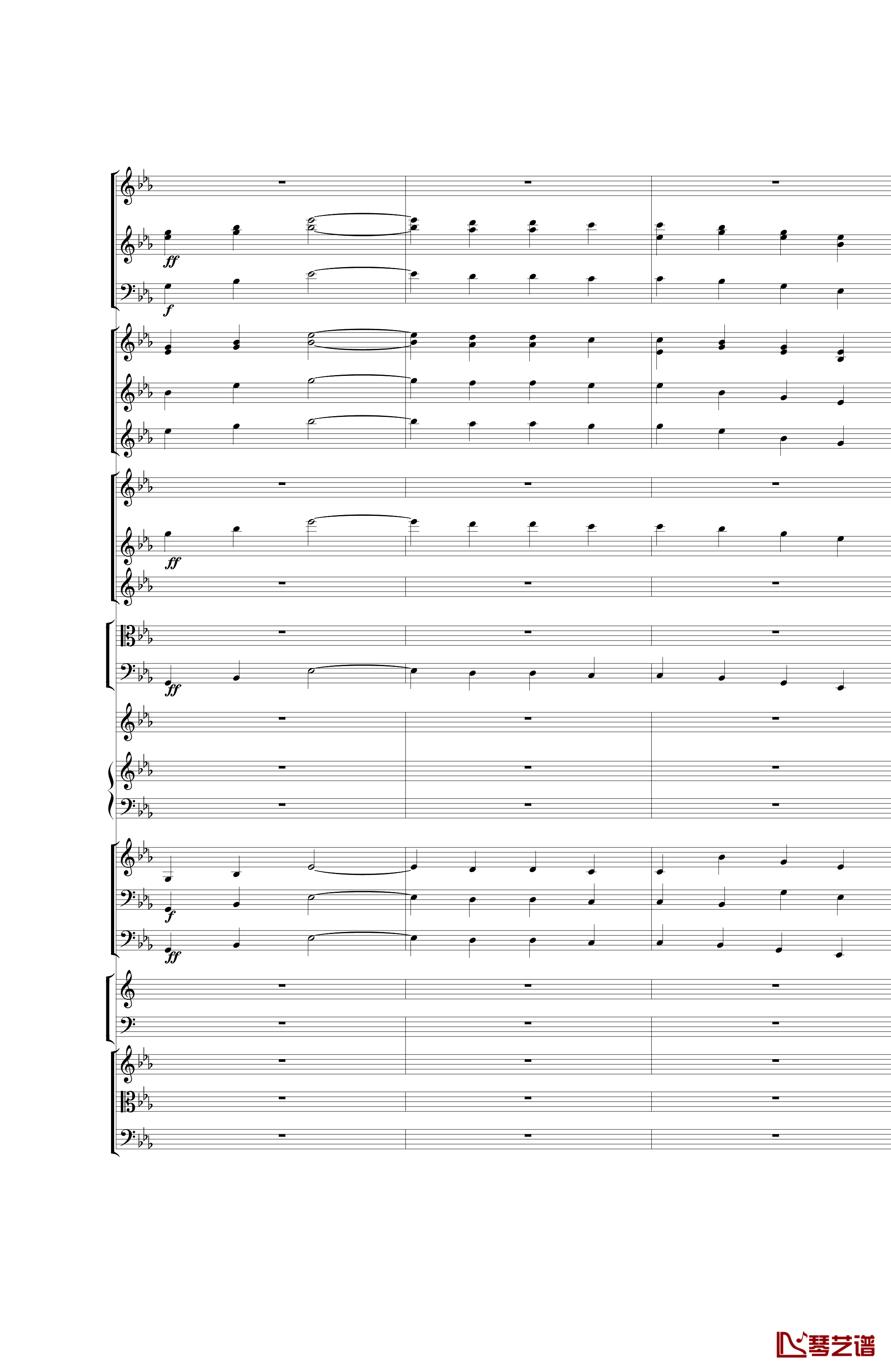 Piano Concerto No.3 in E Flat minor钢琴谱 I.Moderto-热情而辉煌26