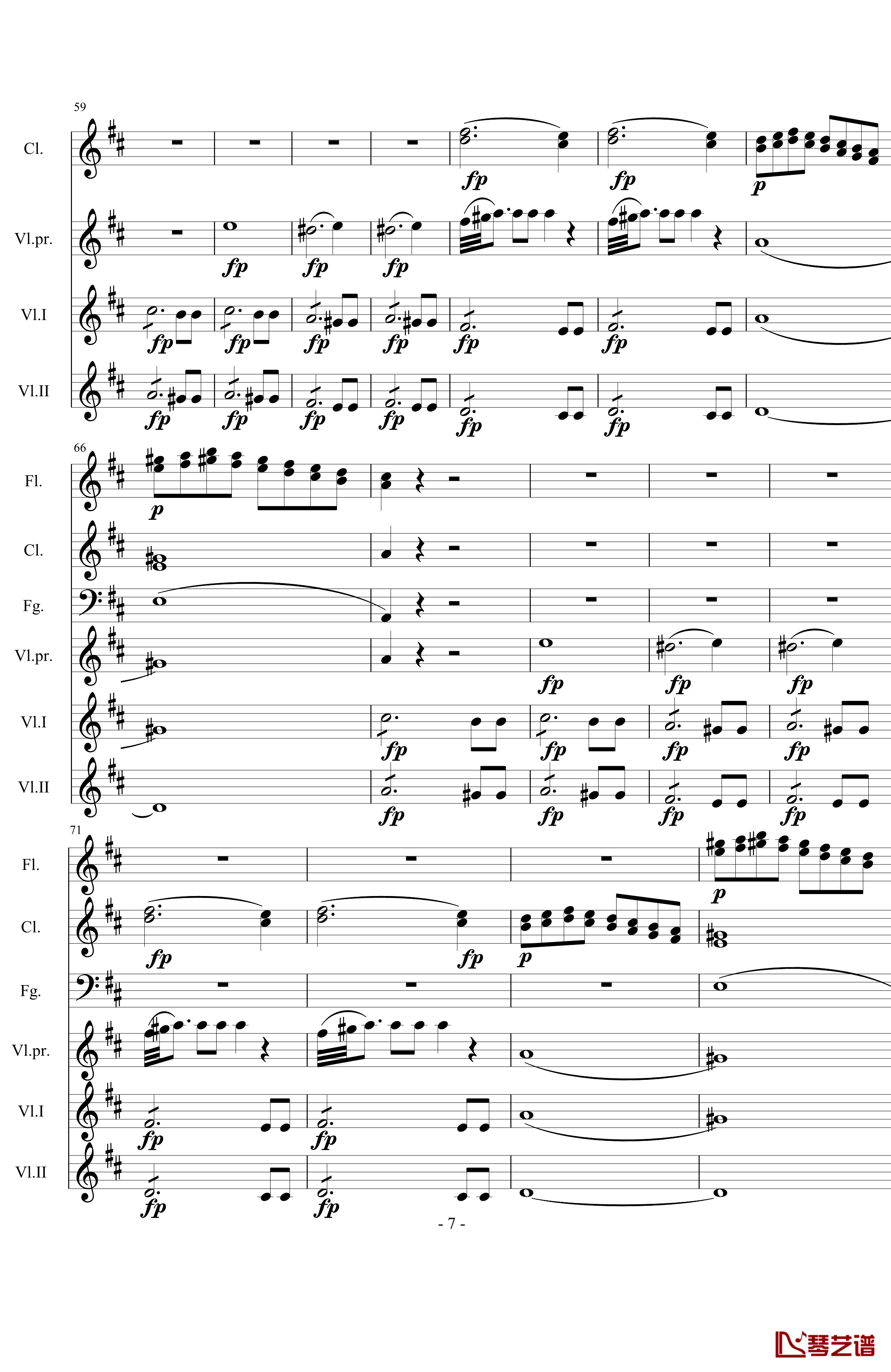 费加罗的婚礼钢琴谱-莫扎特7