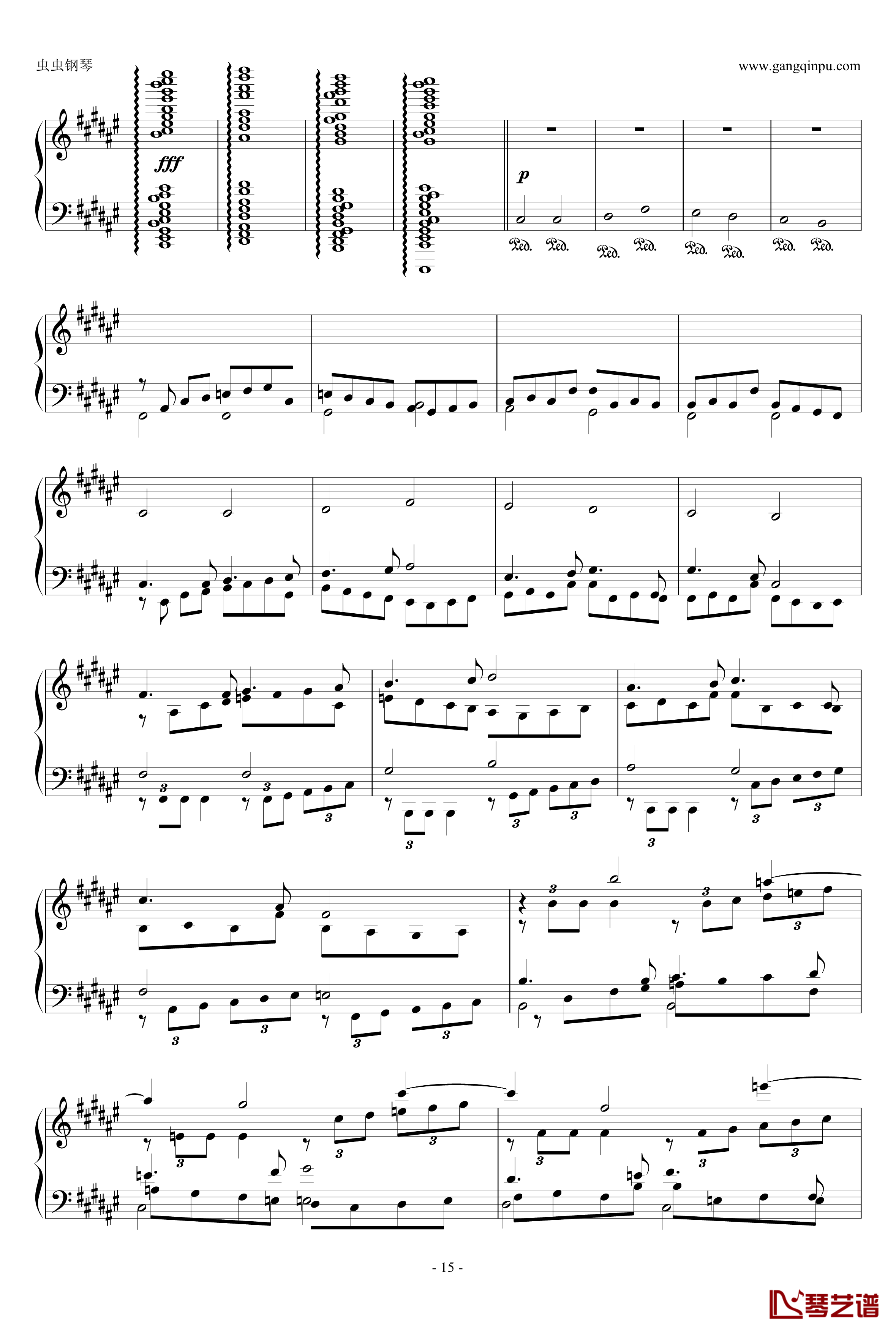 大奏鸣曲第二乐章钢琴谱-新年献礼-阿尔坎15