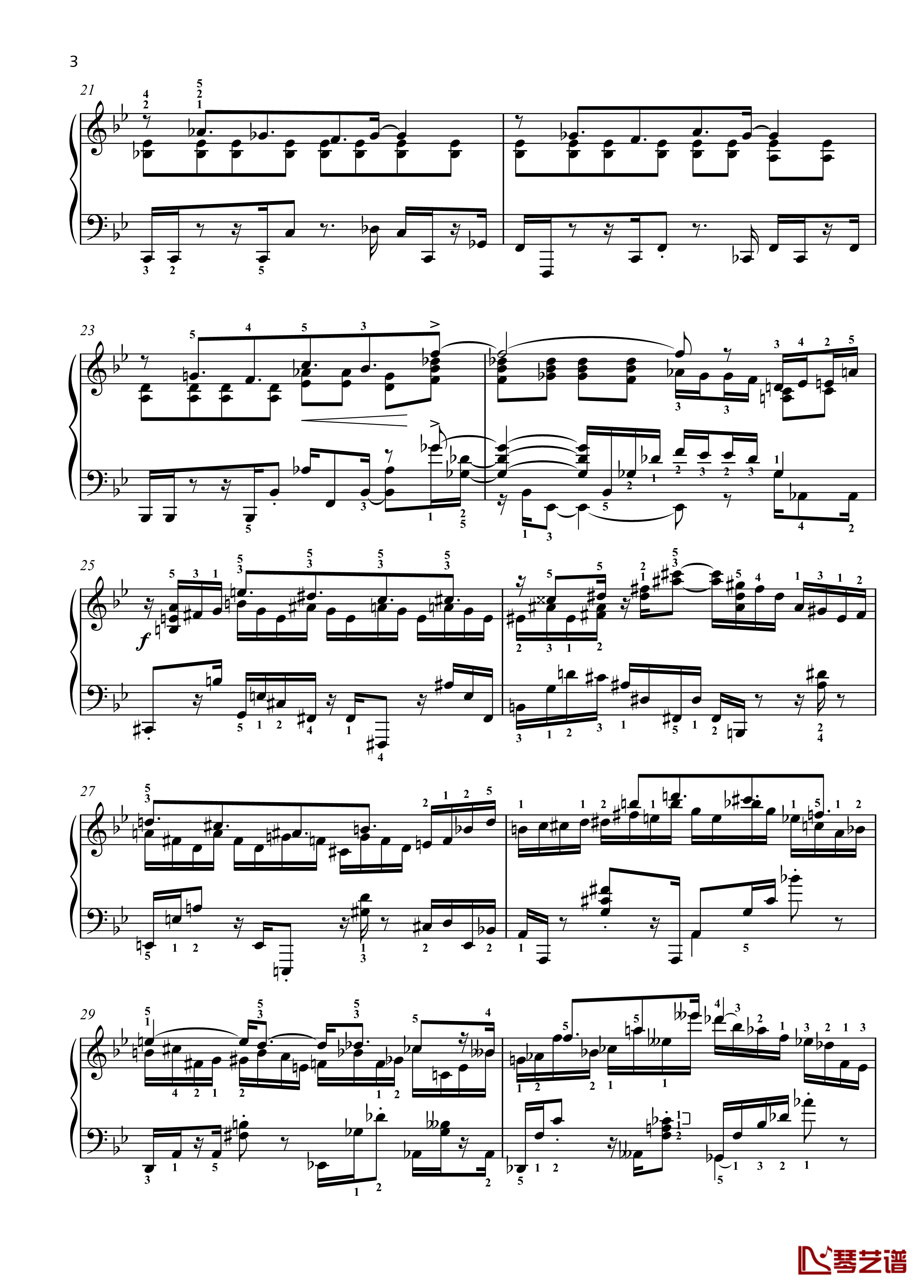 八首音乐会练习曲钢琴谱-Eight Concert ?tudes Op 40 - No. 6. Pastoral. Allegro moderato-爵士-尼古拉·凯帕斯汀3