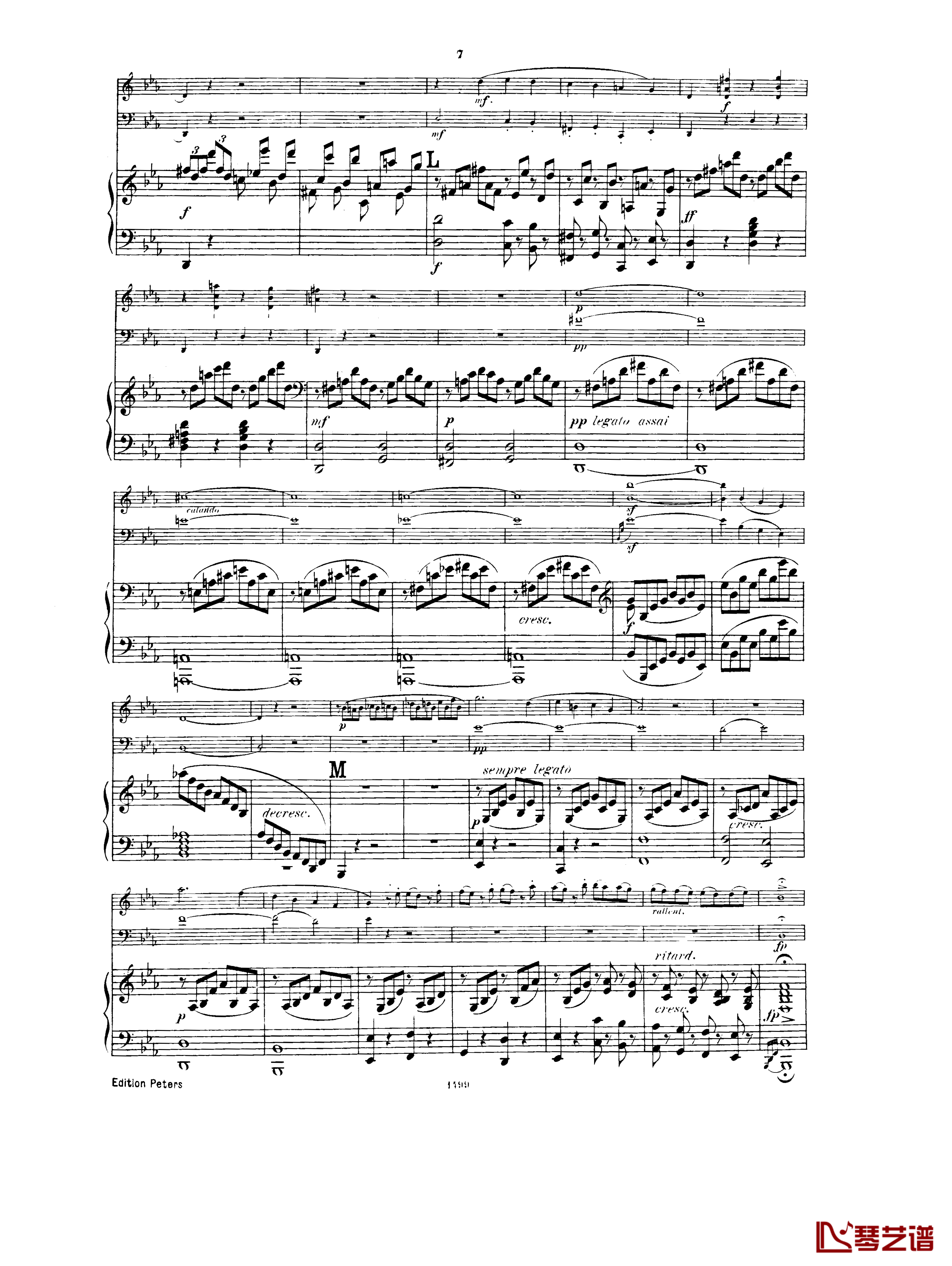  降E大调第一钢琴三重奏  Op.12钢琴谱-胡梅尔6