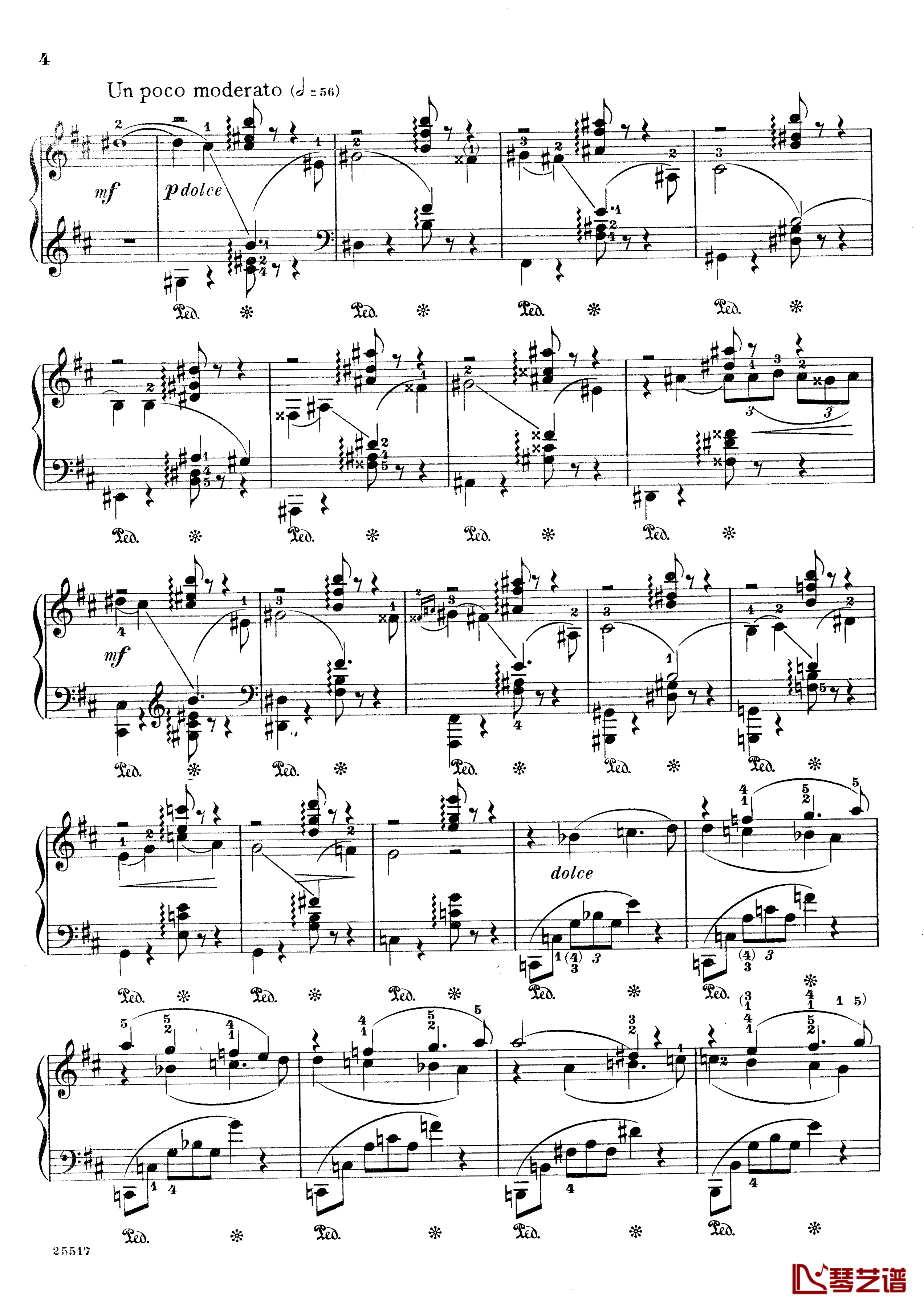 b小调夜曲Op.20No.1钢琴谱-斯甘巴蒂4