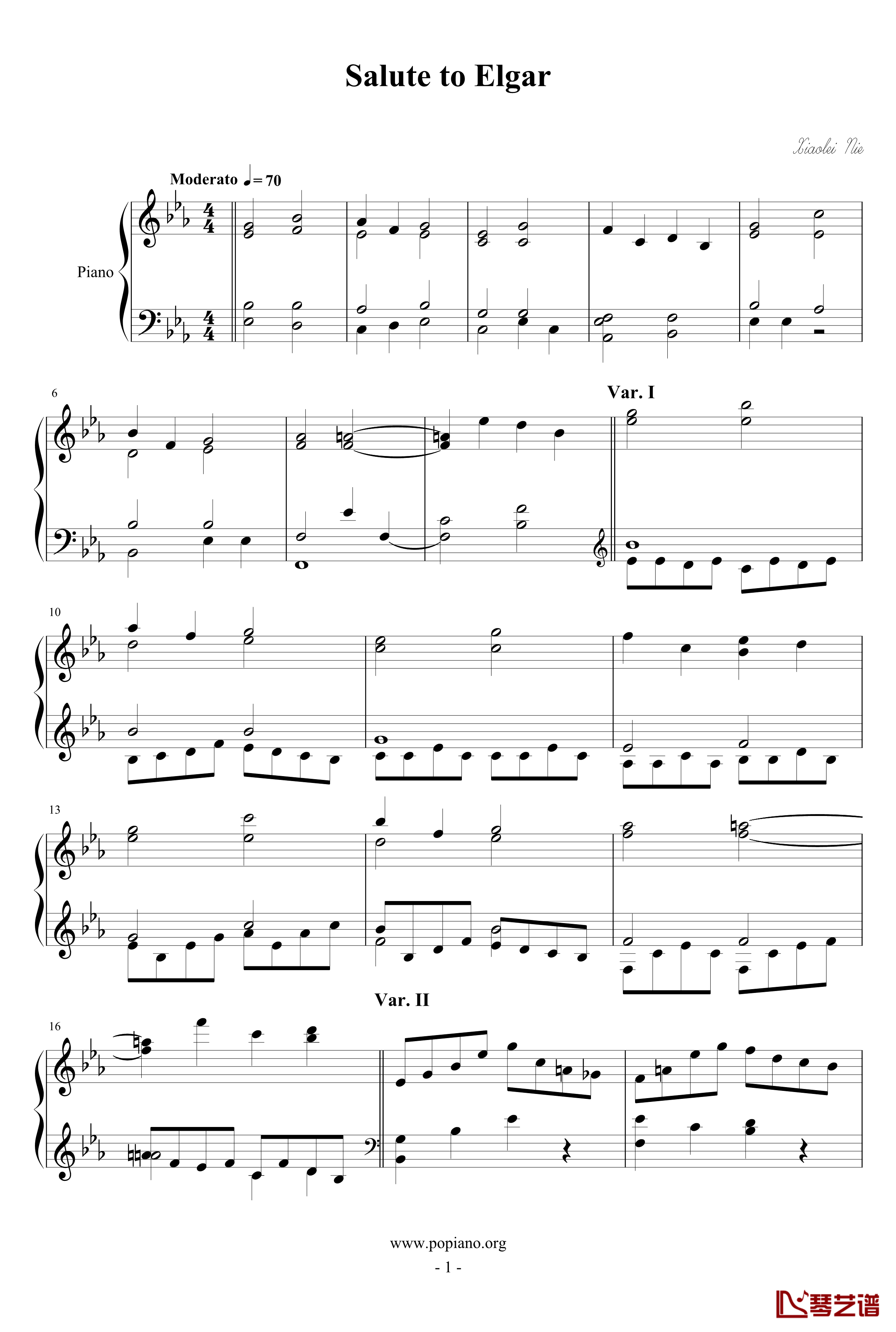 Salute to Elgar钢琴谱-nzh19341