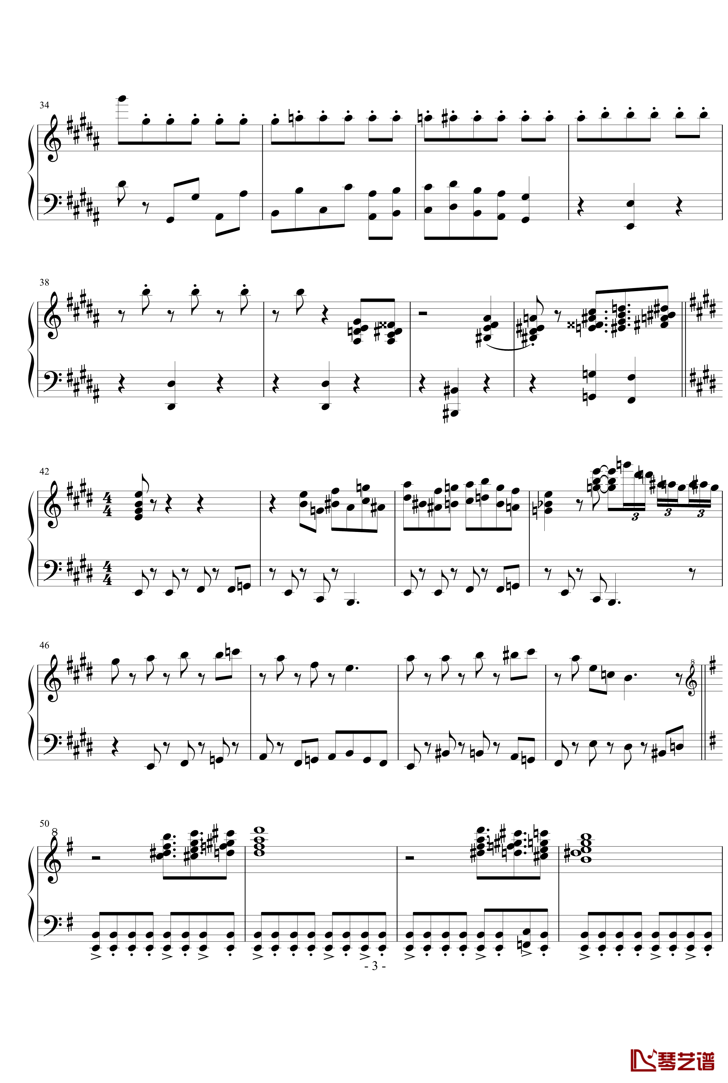 最早期风格钢琴谱-II-流行追梦人3