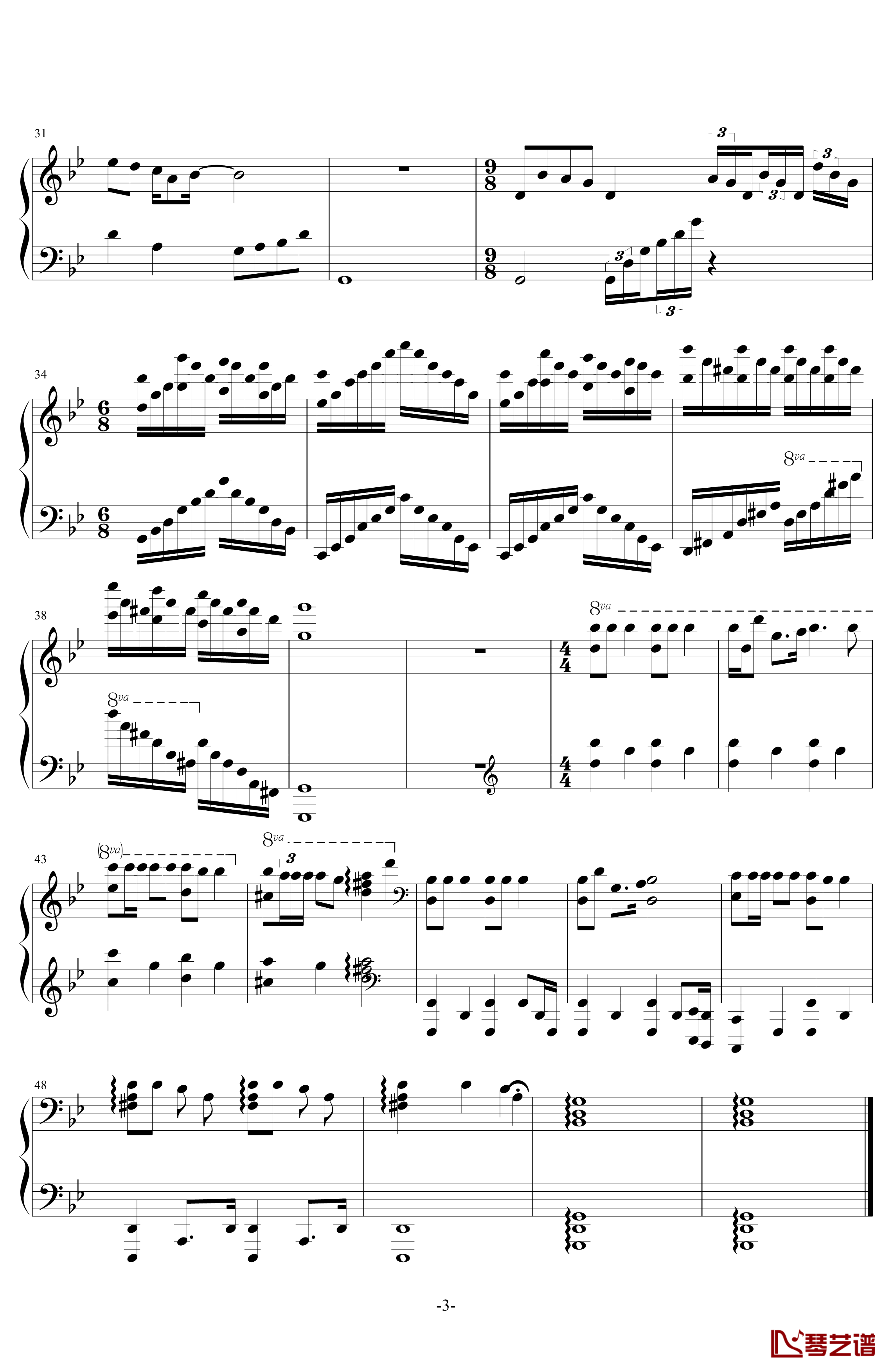 Jingle Bells钢琴谱-爵士版-克莱德曼3