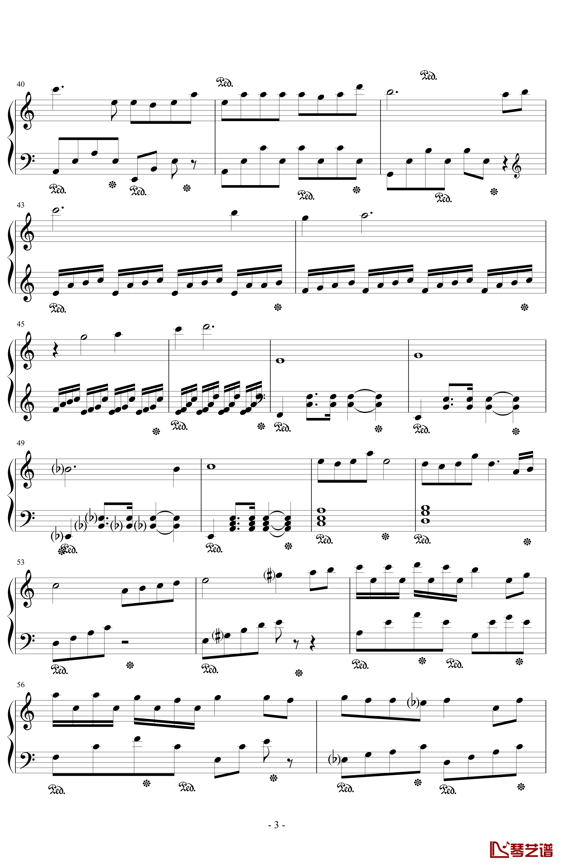 千与千寻钢琴谱-主题曲最佳简单版-久石让3