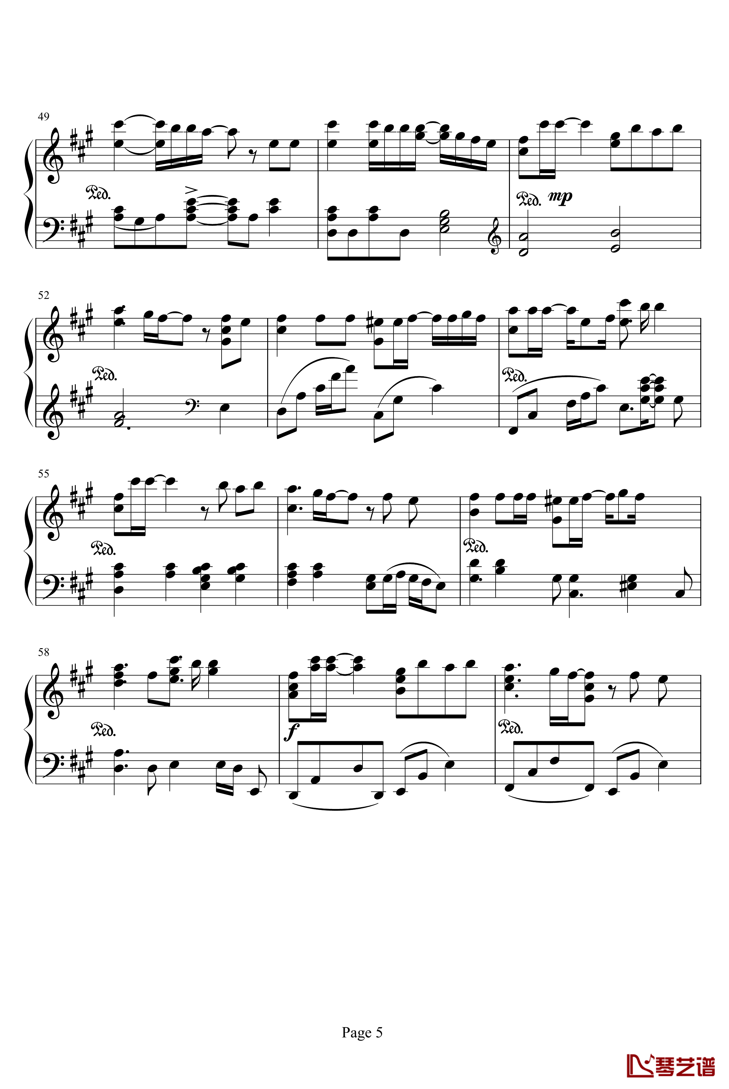 carols钢琴谱-滨崎步5