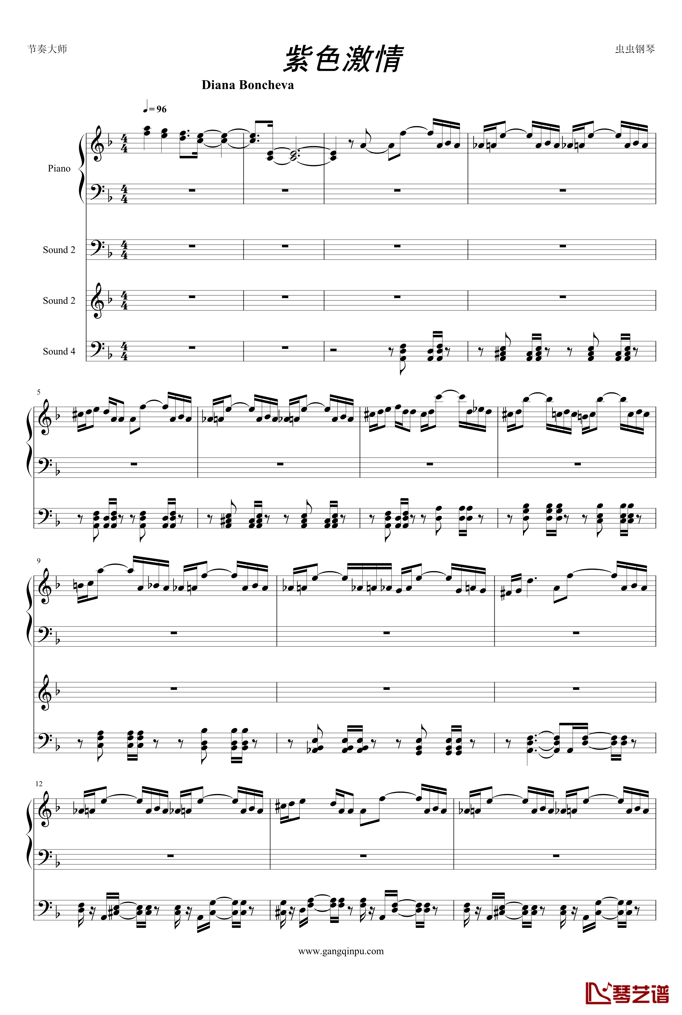 紫色激情钢琴谱-Diana Boncheva1
