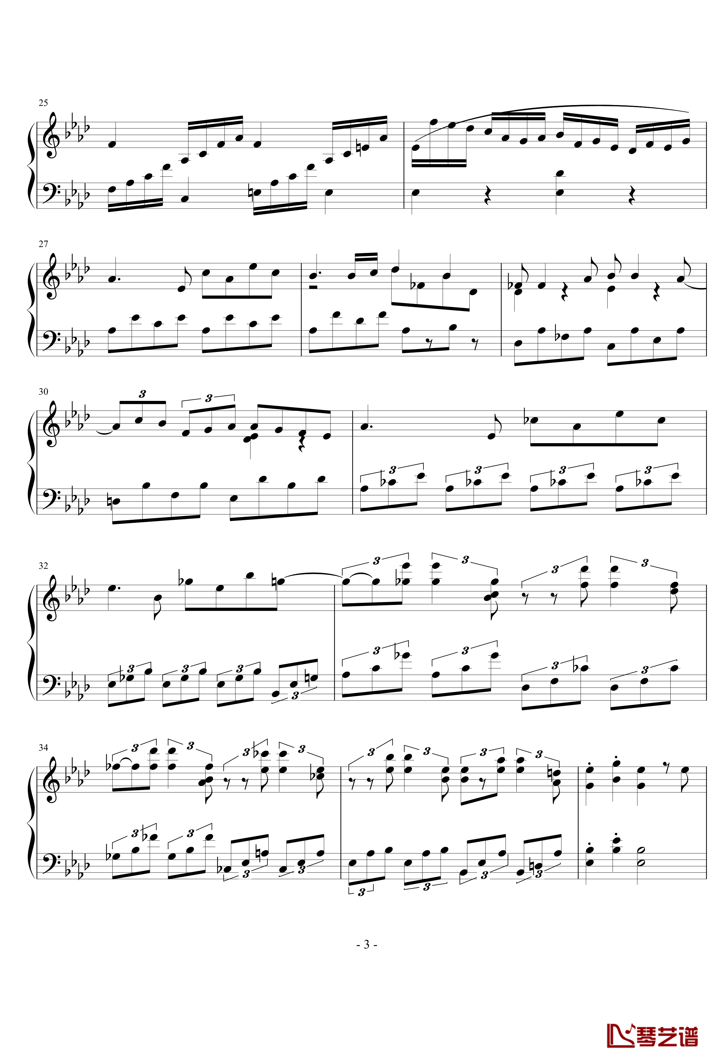 降a大调小奏鸣曲钢琴谱-love莫扎特3