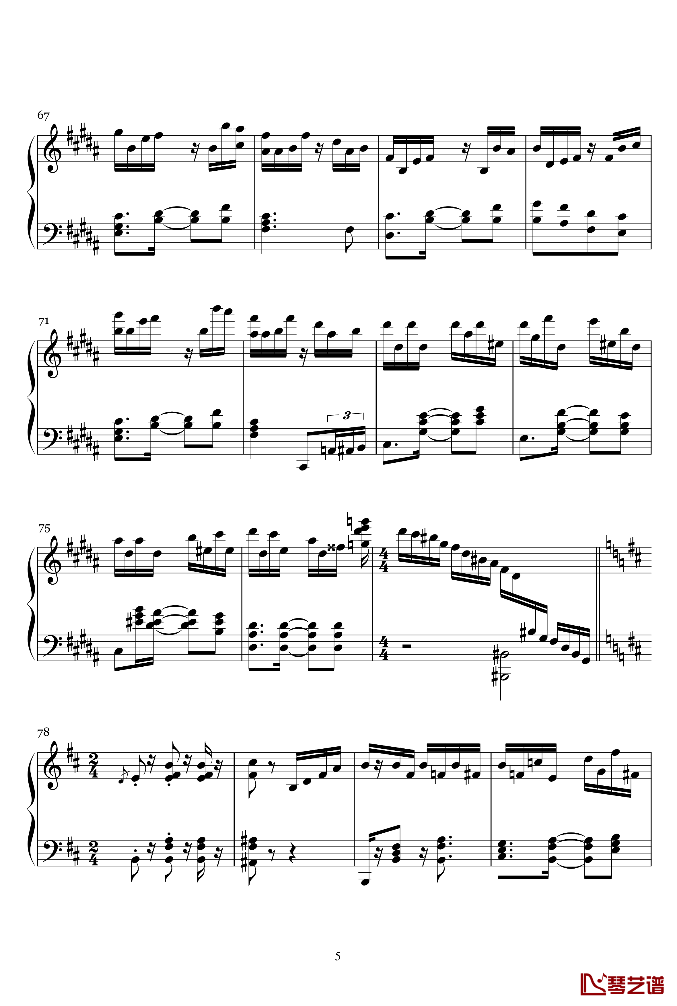 1S钢琴谱-Iokoso5