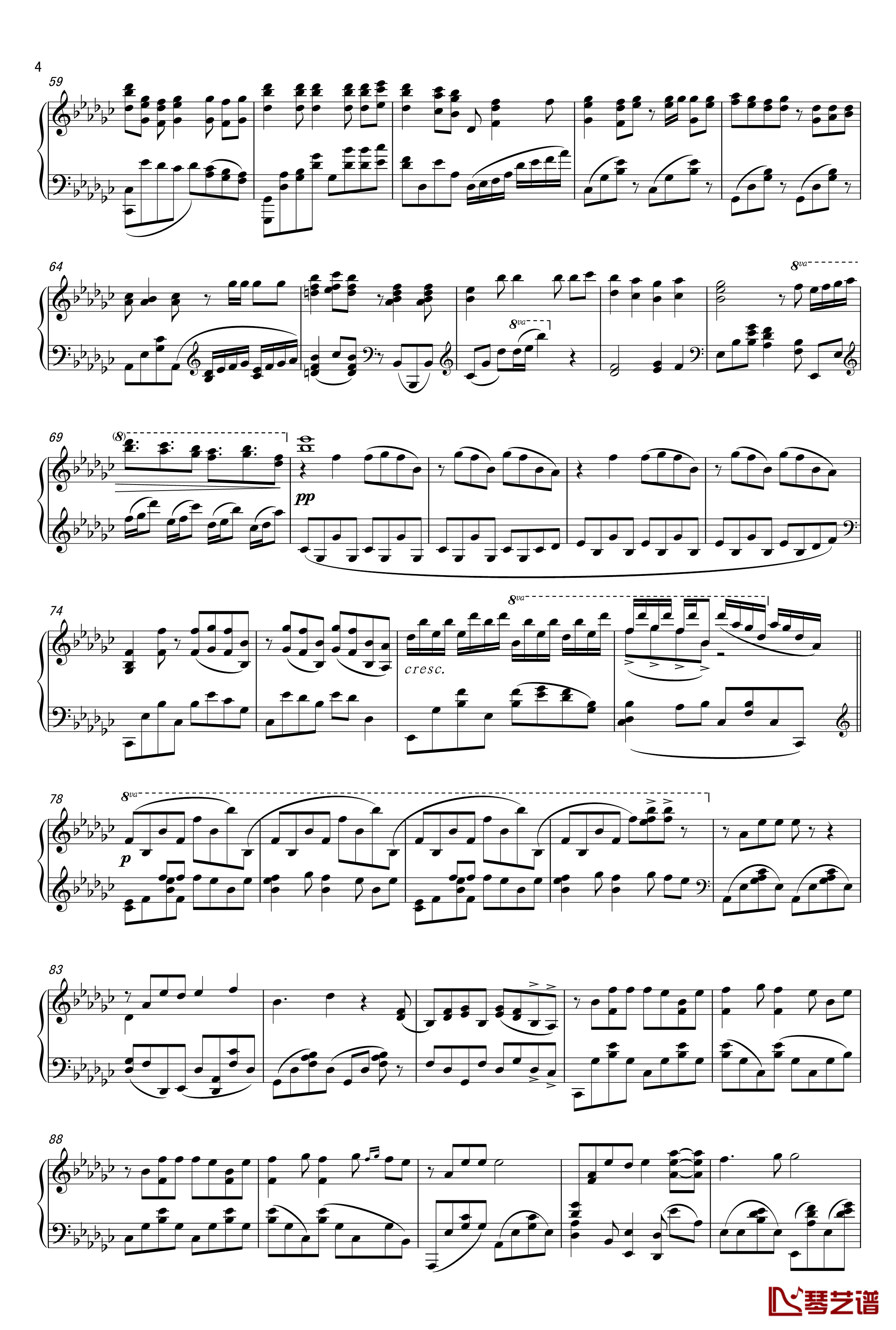 ロミオとシンデレラ钢琴谱-初音未来4