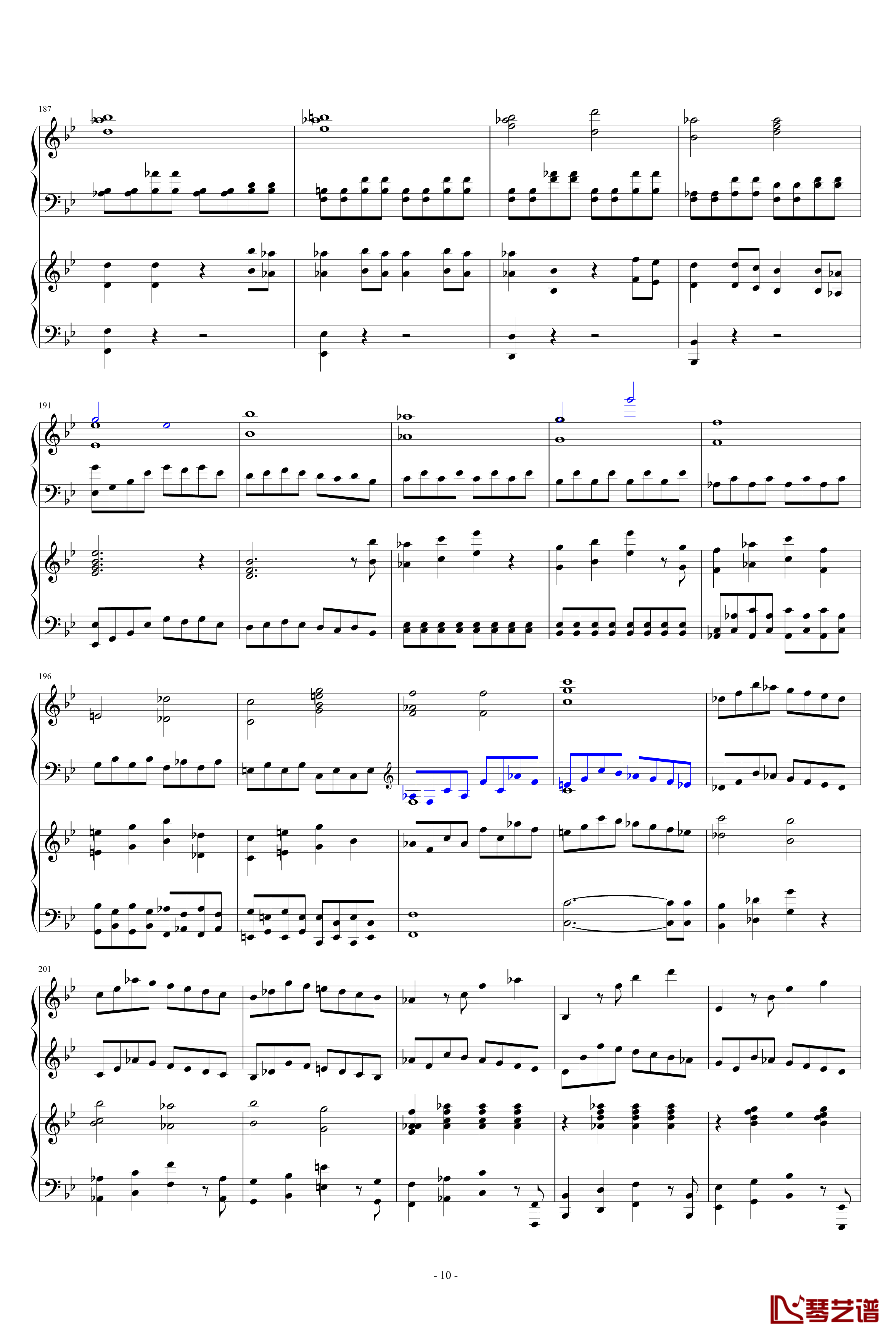 第四十号交响曲第一乐章钢琴谱-双钢琴-莫扎特10