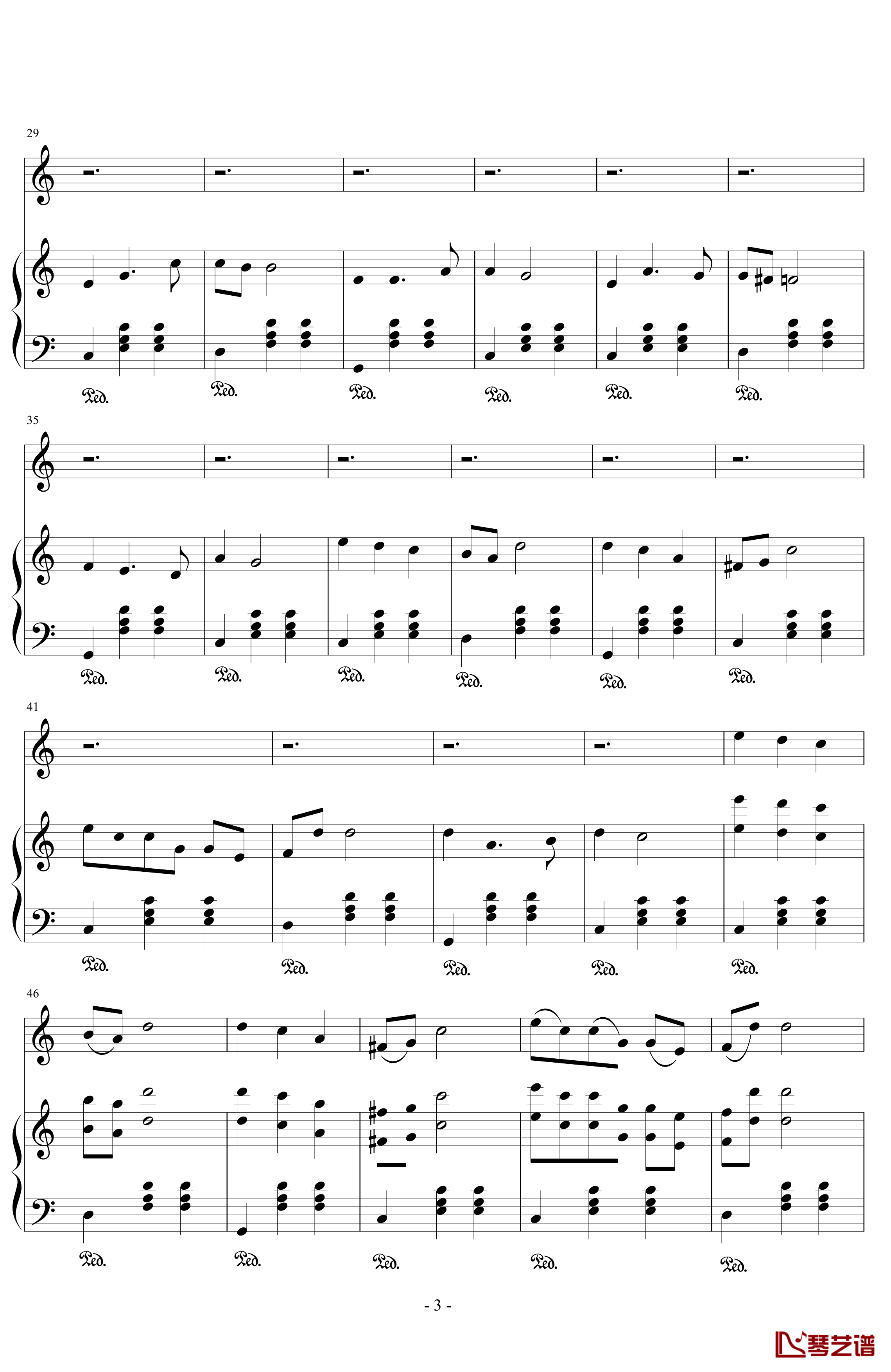 桑塔·露琪亚钢琴谱-小提琴&钢琴合奏-世界名曲3