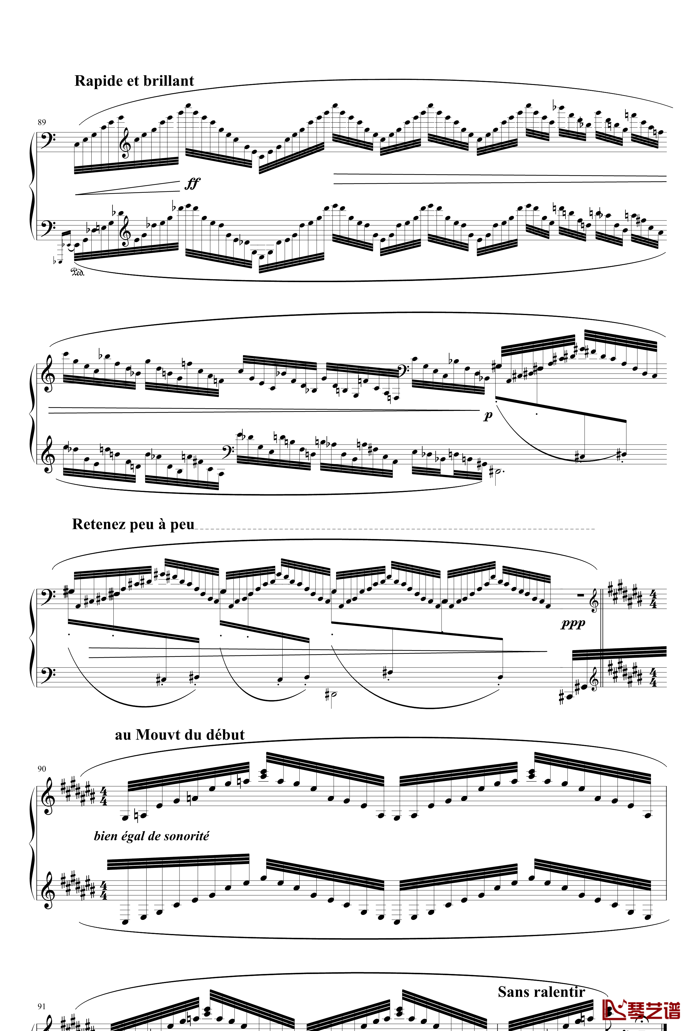水妖钢琴谱-改良版-拉威尔-Ravel12