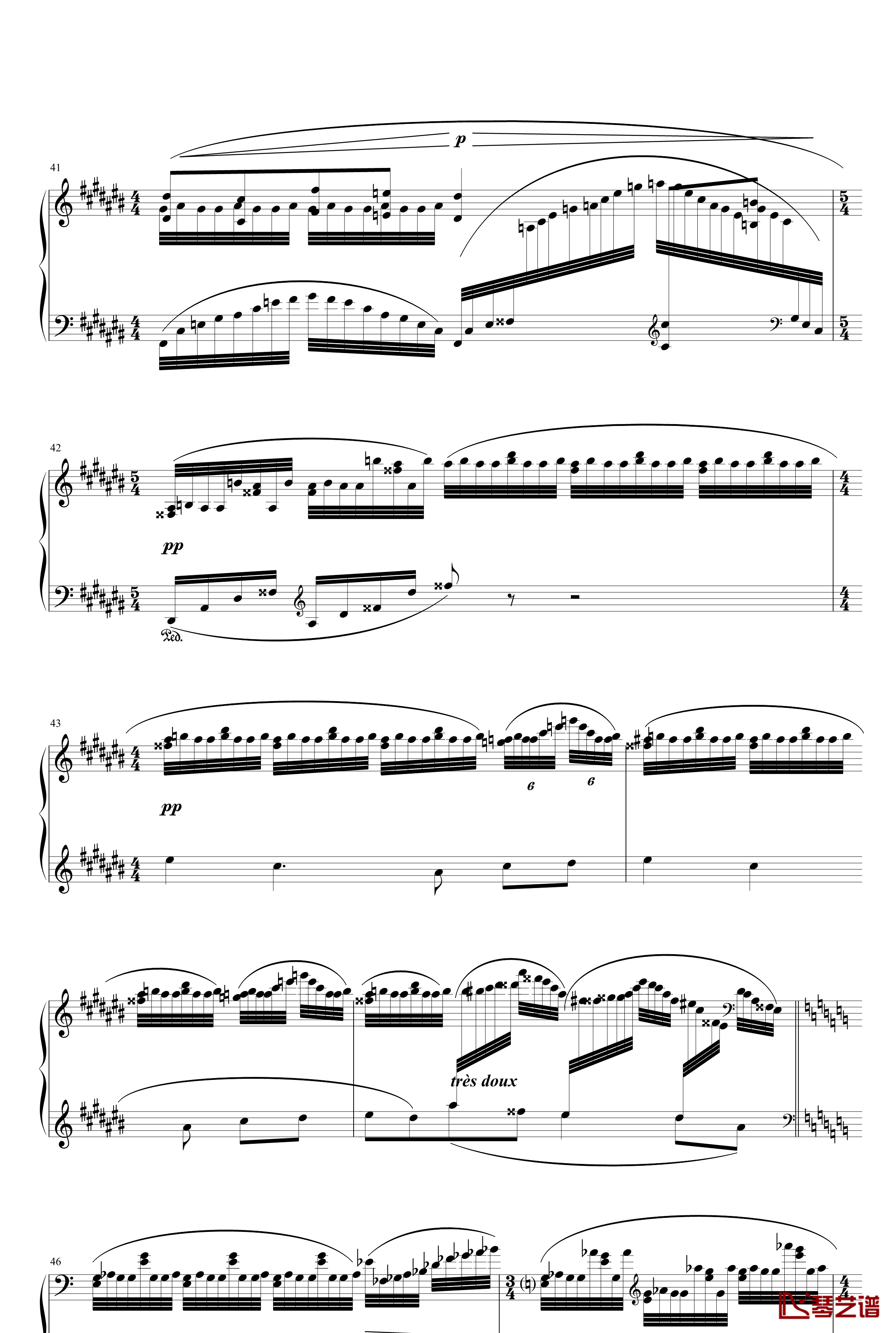 水妖钢琴谱-改良版-拉威尔-Ravel5