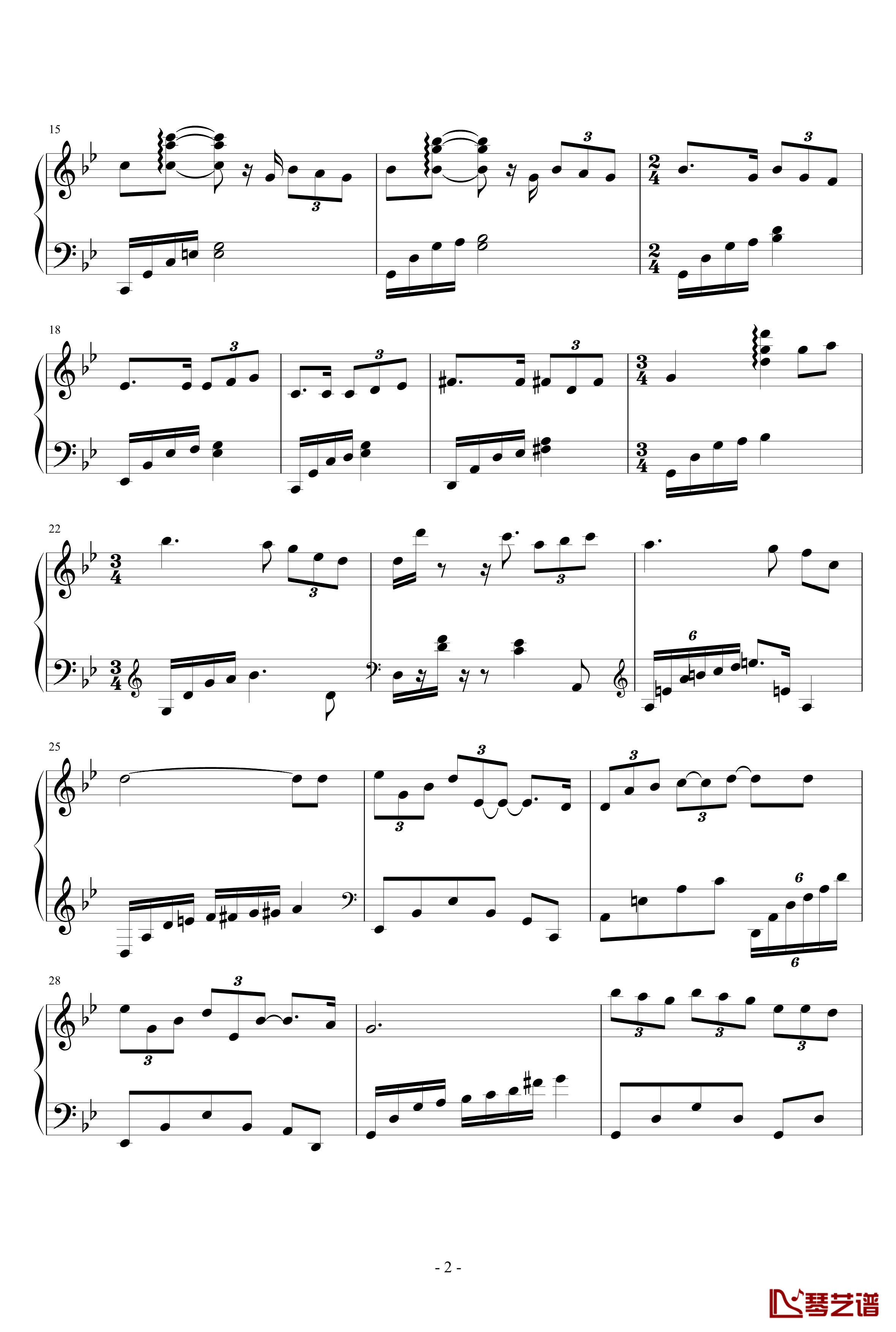 索啦西钢琴谱-淘沙2