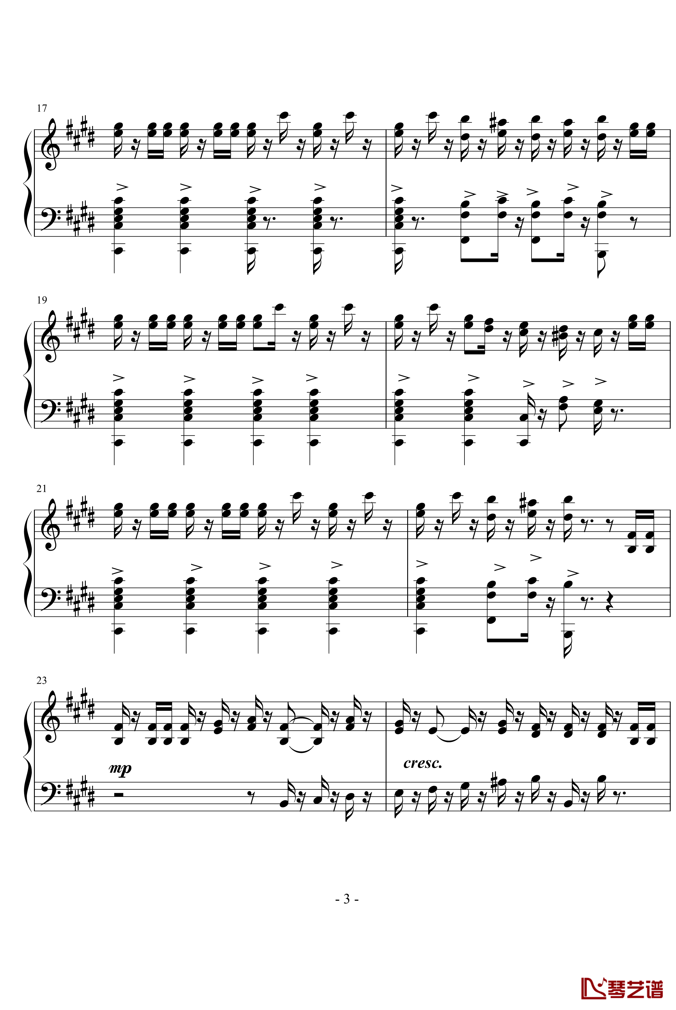 威廉·退尔序曲钢琴谱-罗西尼3