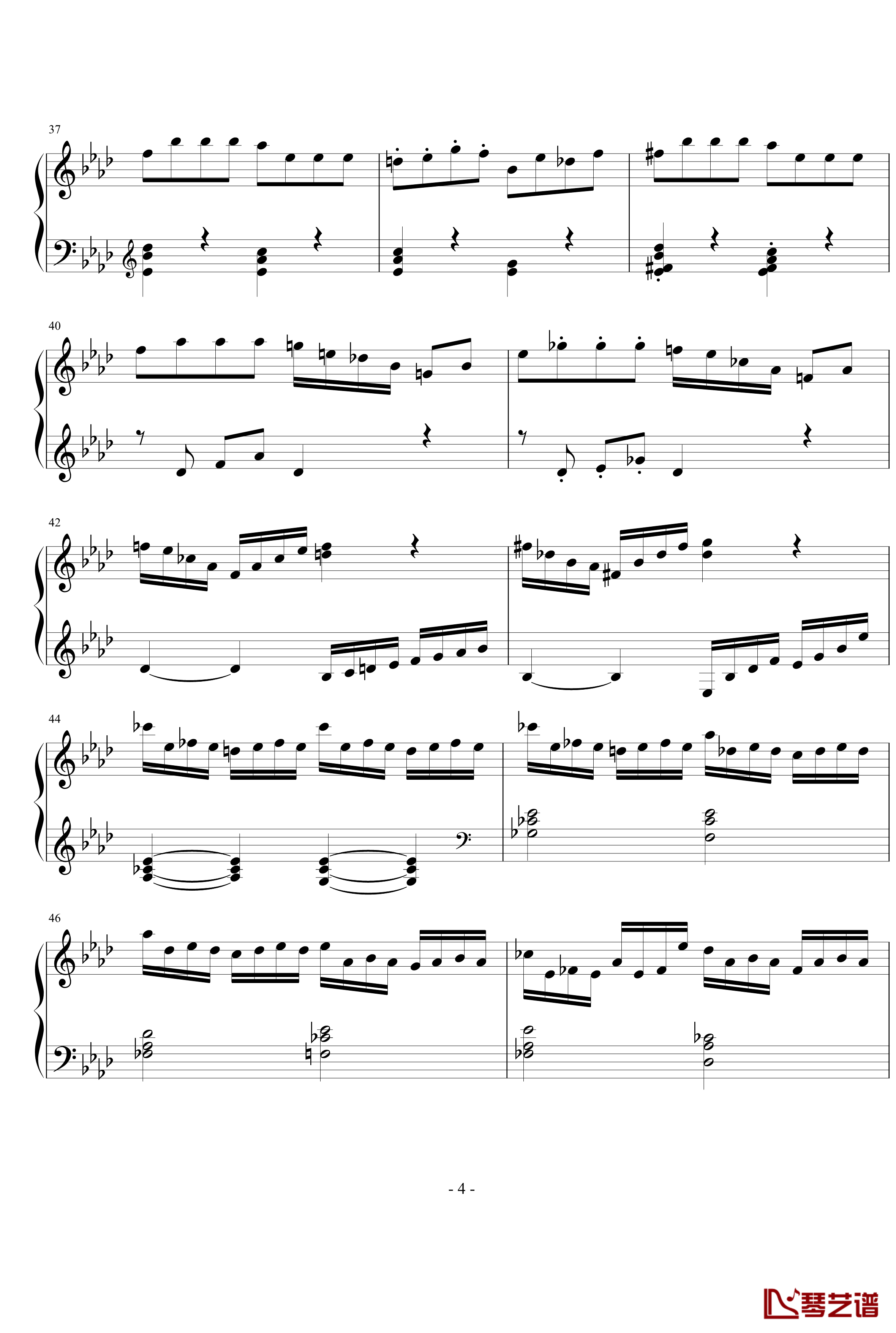 降a大调小奏鸣曲钢琴谱-love莫扎特4
