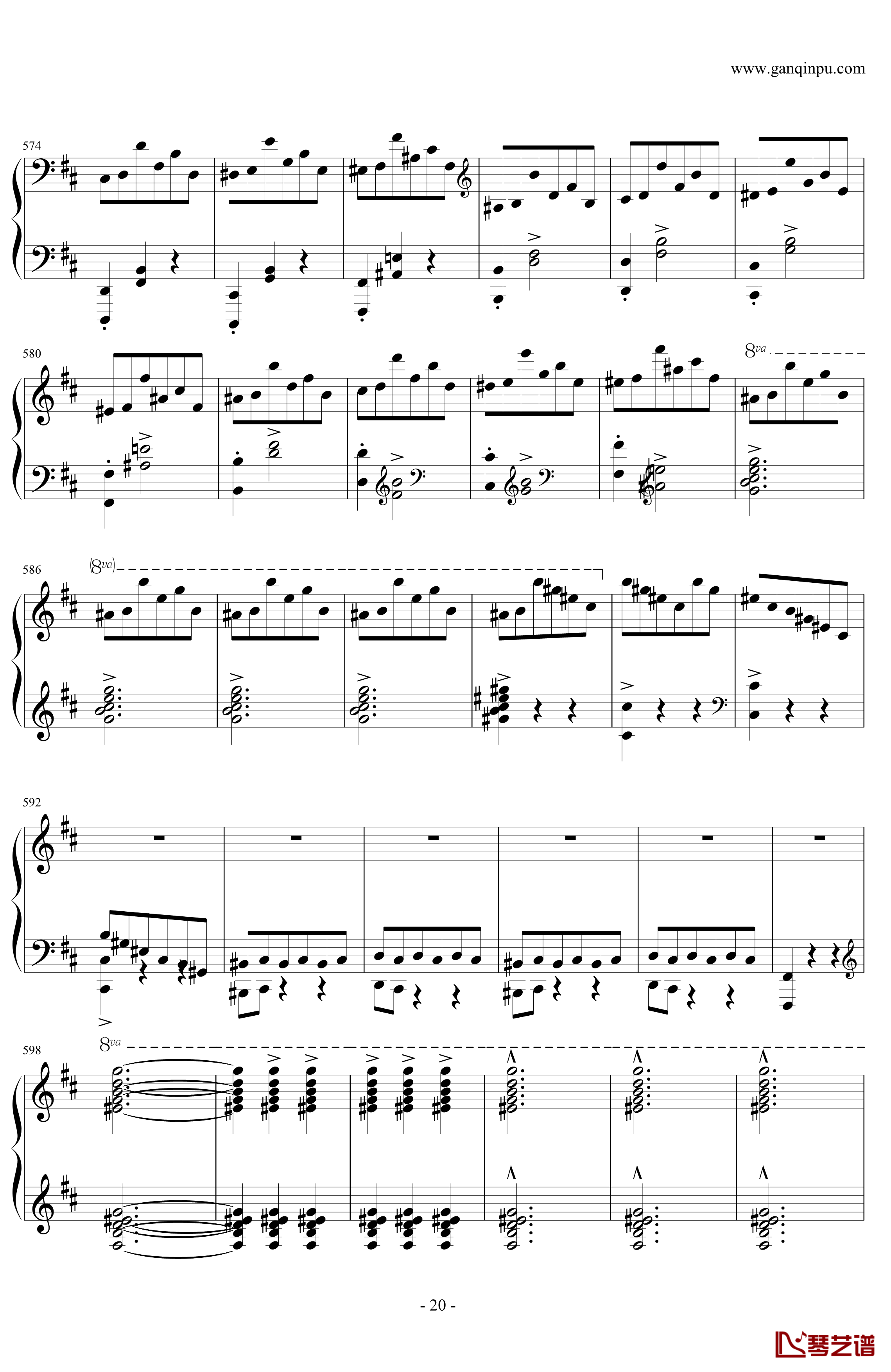 肖邦第一谐谑曲钢琴谱-肖邦-chopin20