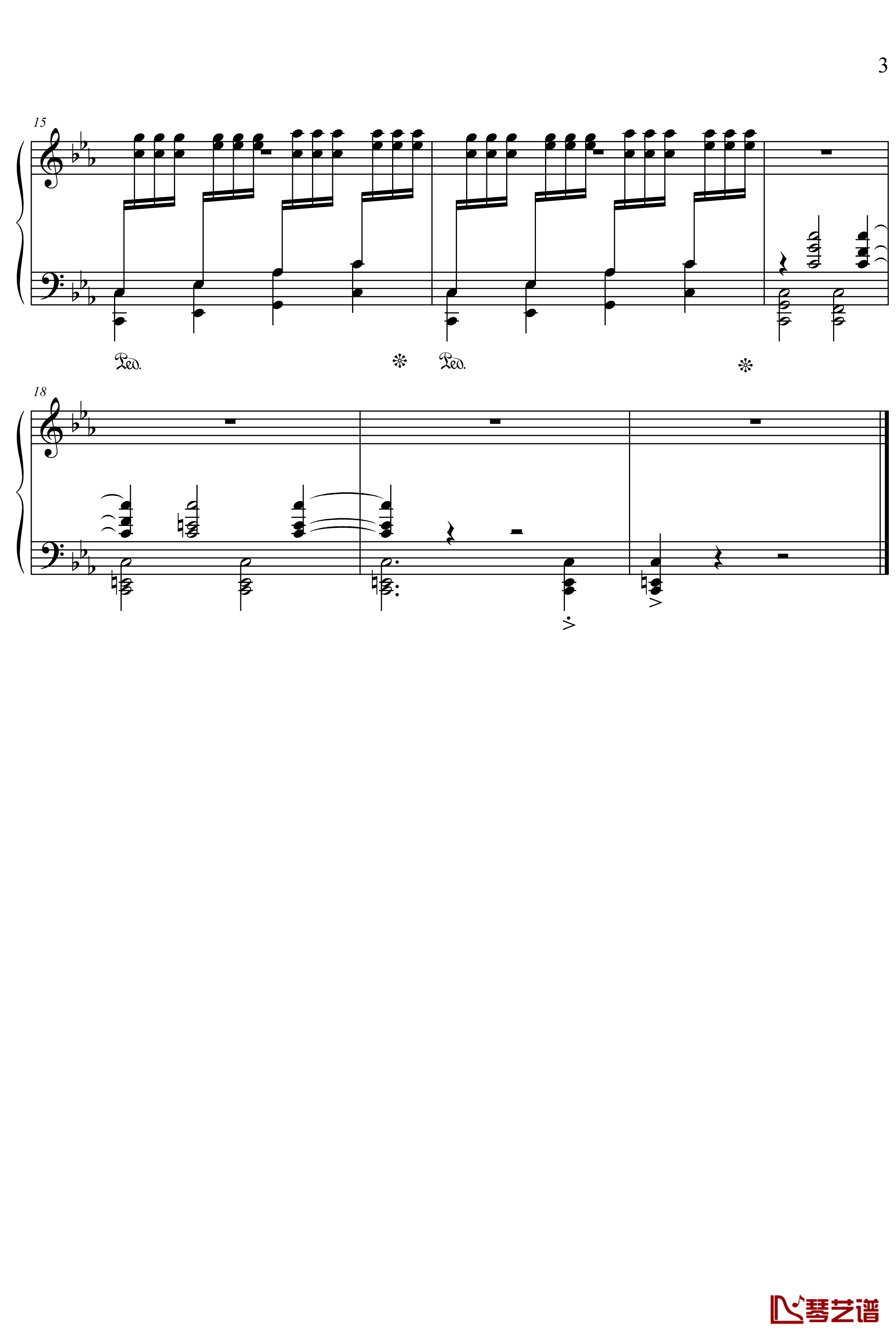 练习曲之激愤的左手钢琴谱-超越MB3