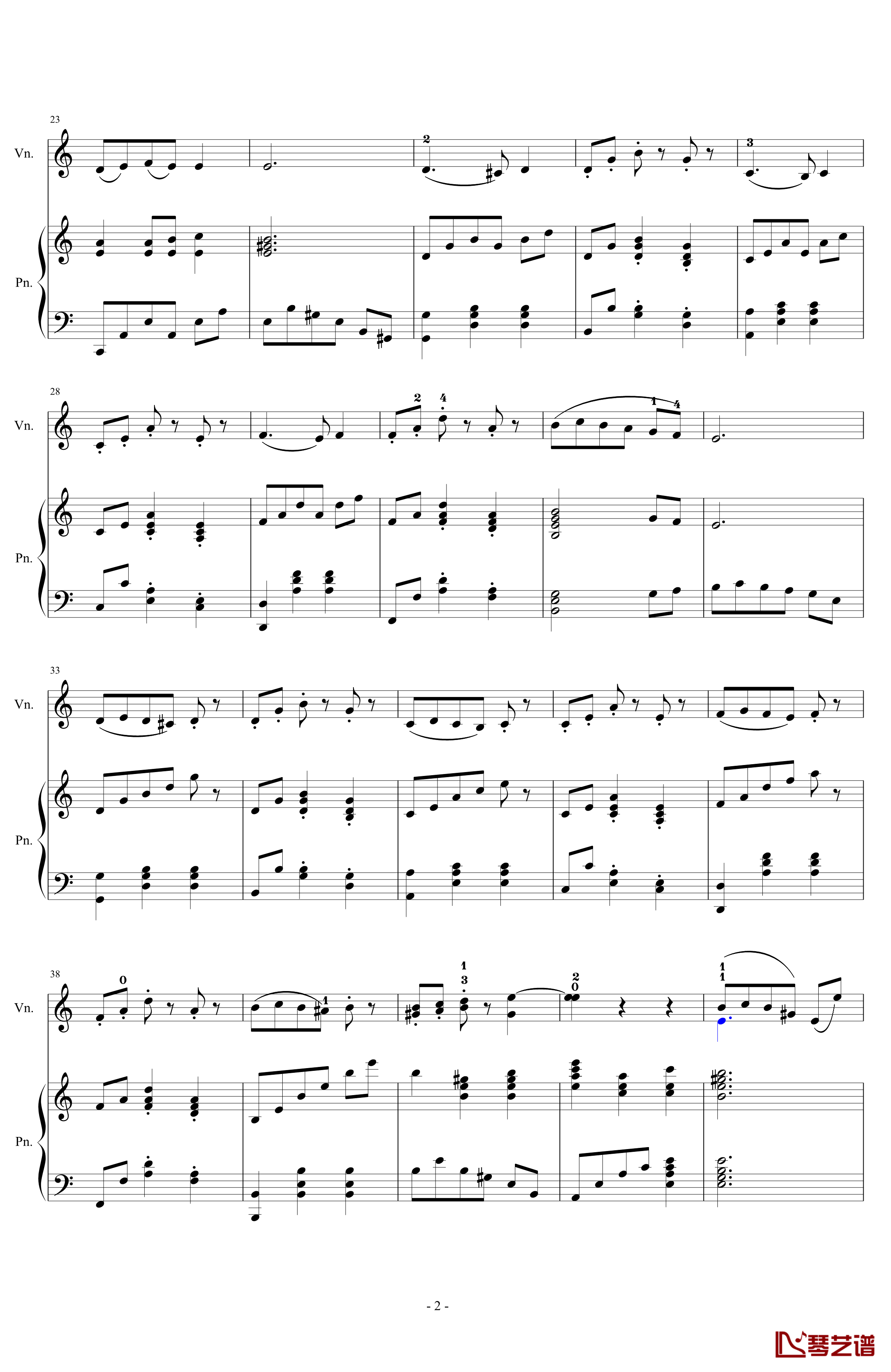 A小调舞曲钢琴谱-For Piano And Violin-.伊dên-H142