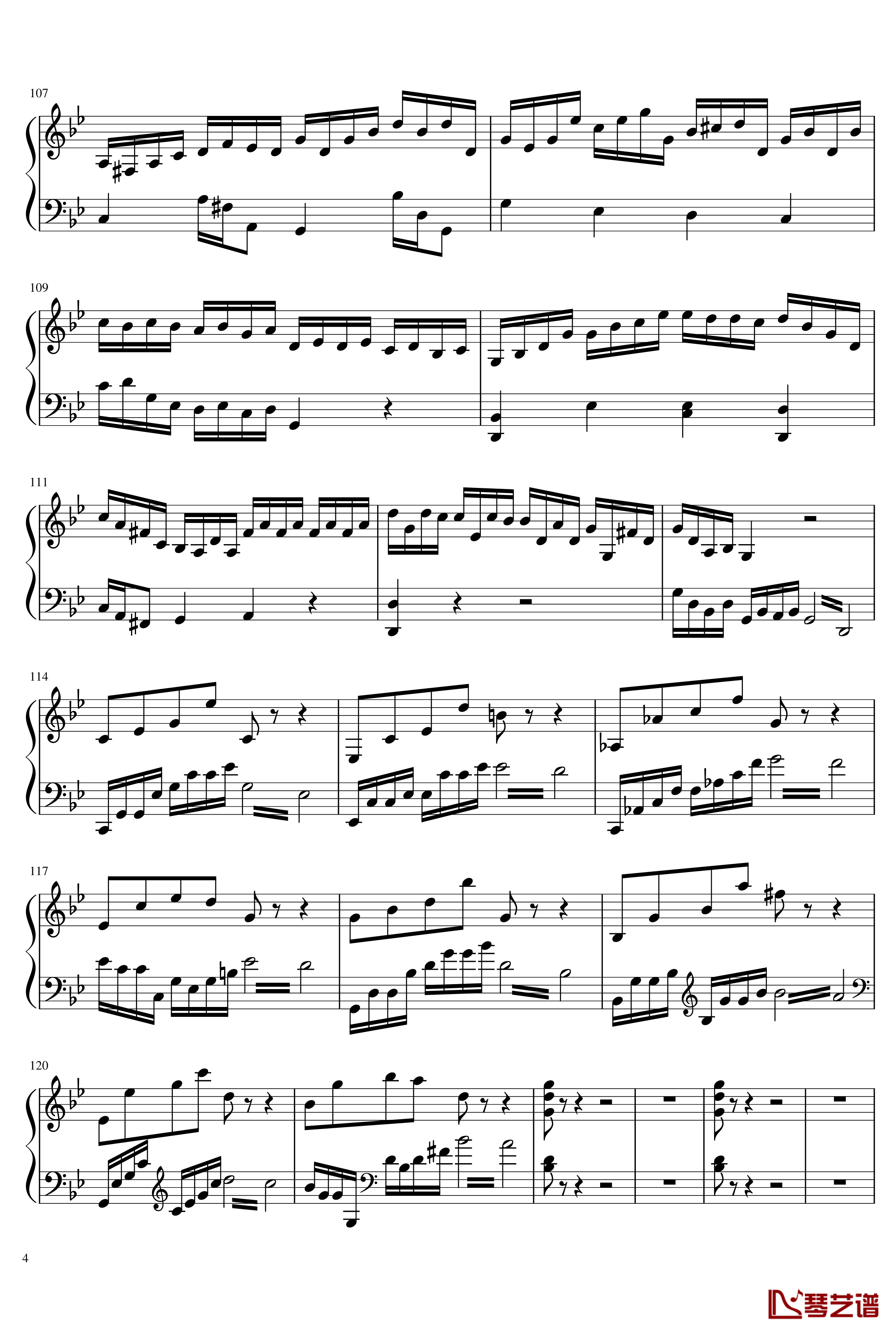 钢琴协奏曲第一乐章钢琴谱-Ice-KUN4