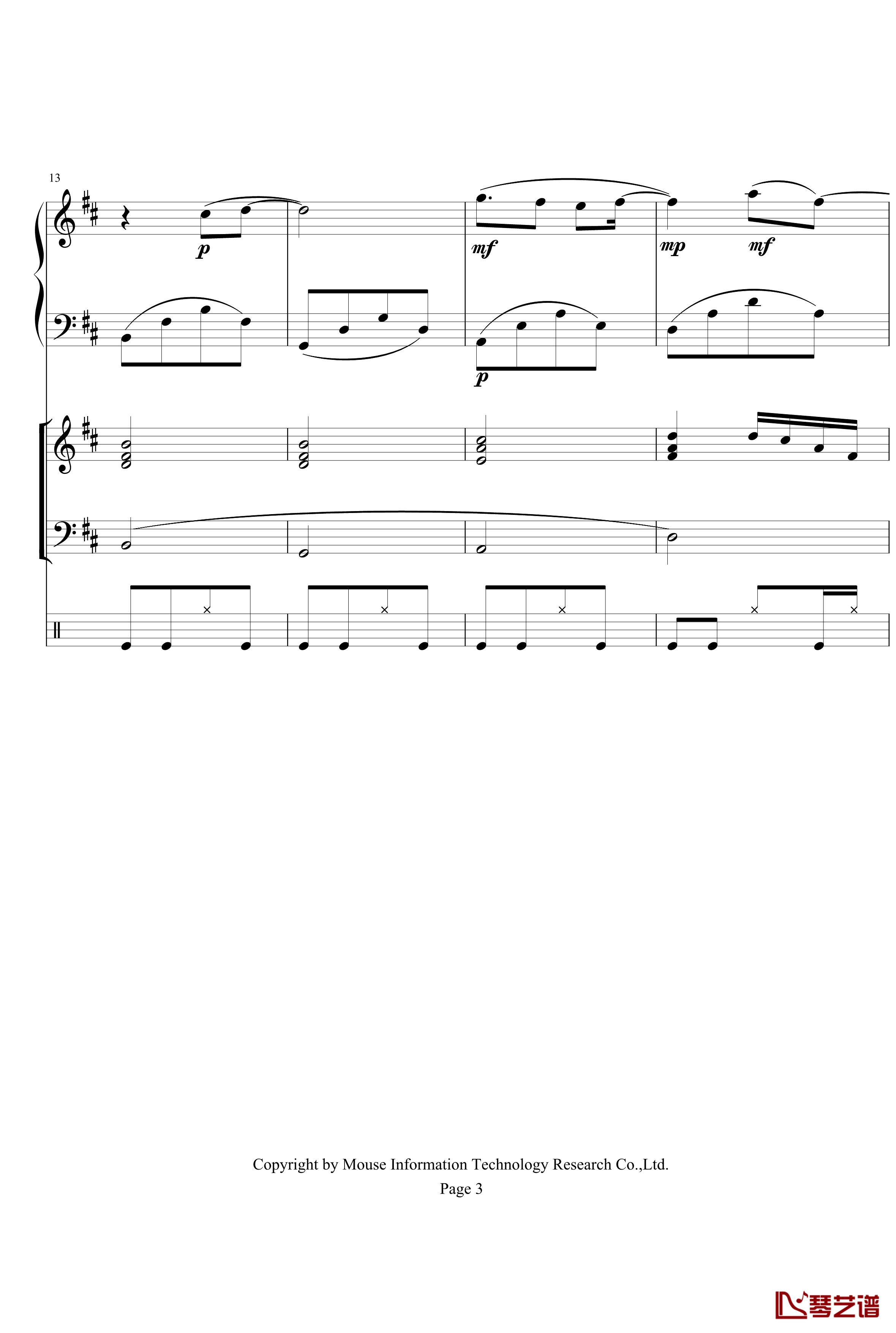 O钢琴谱-MITR3