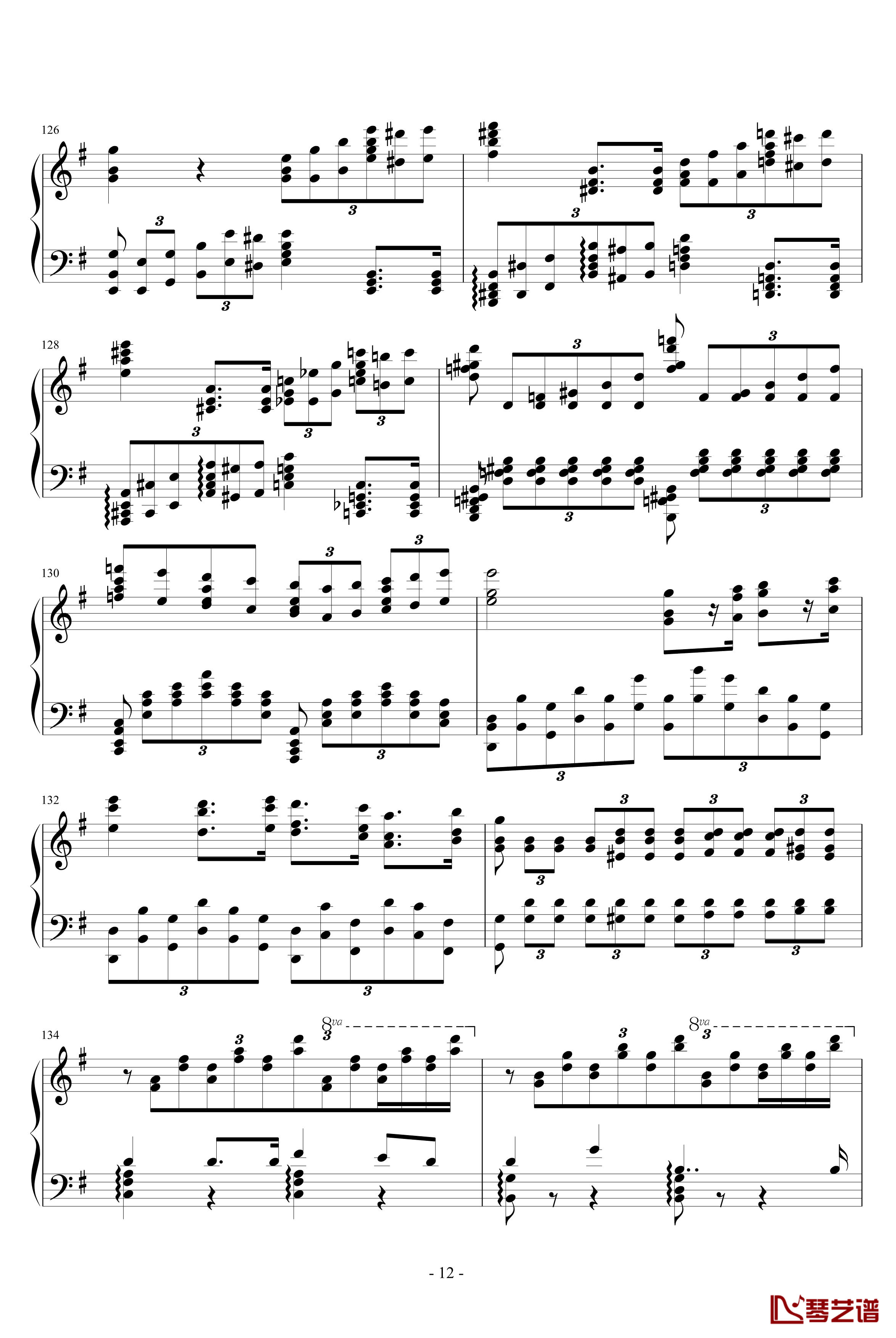 诺玛的回忆钢琴谱-十大最难钢琴曲之一-李斯特12
