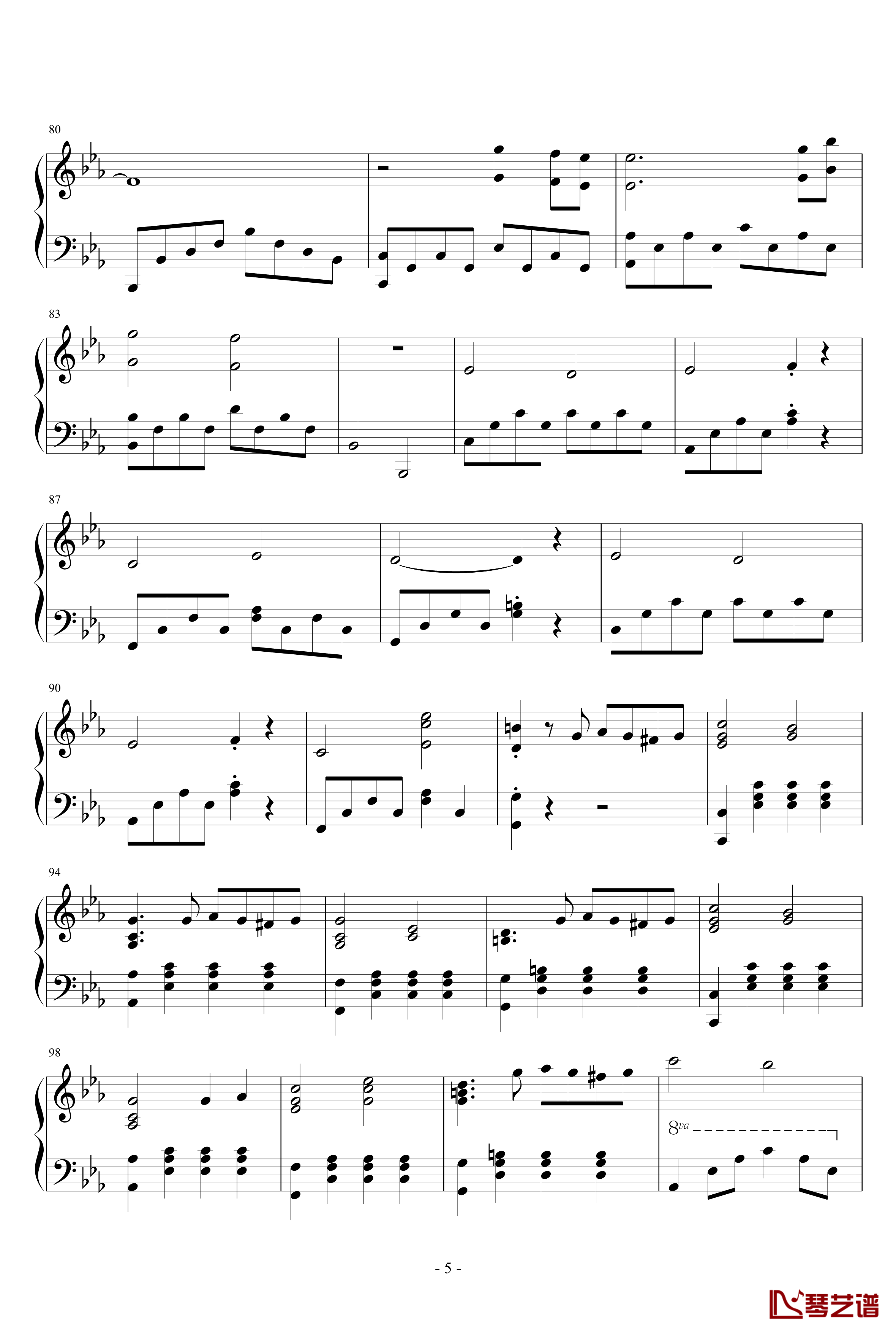 G.E.M.钢琴谱 - 塞納河-chk9185
