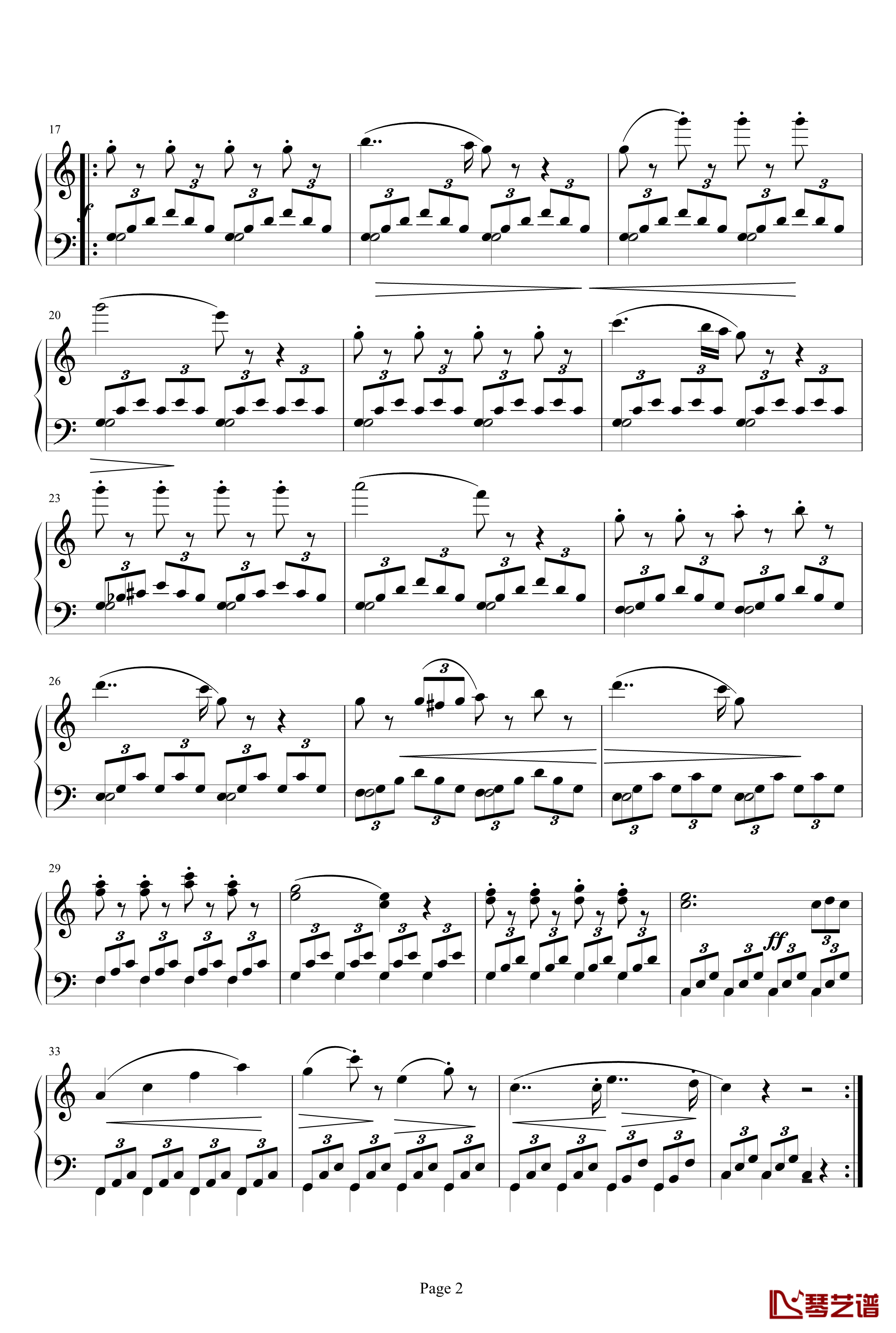 车尔尼849第二条钢琴谱-车尔尼Op.849 No.2-Czerny2