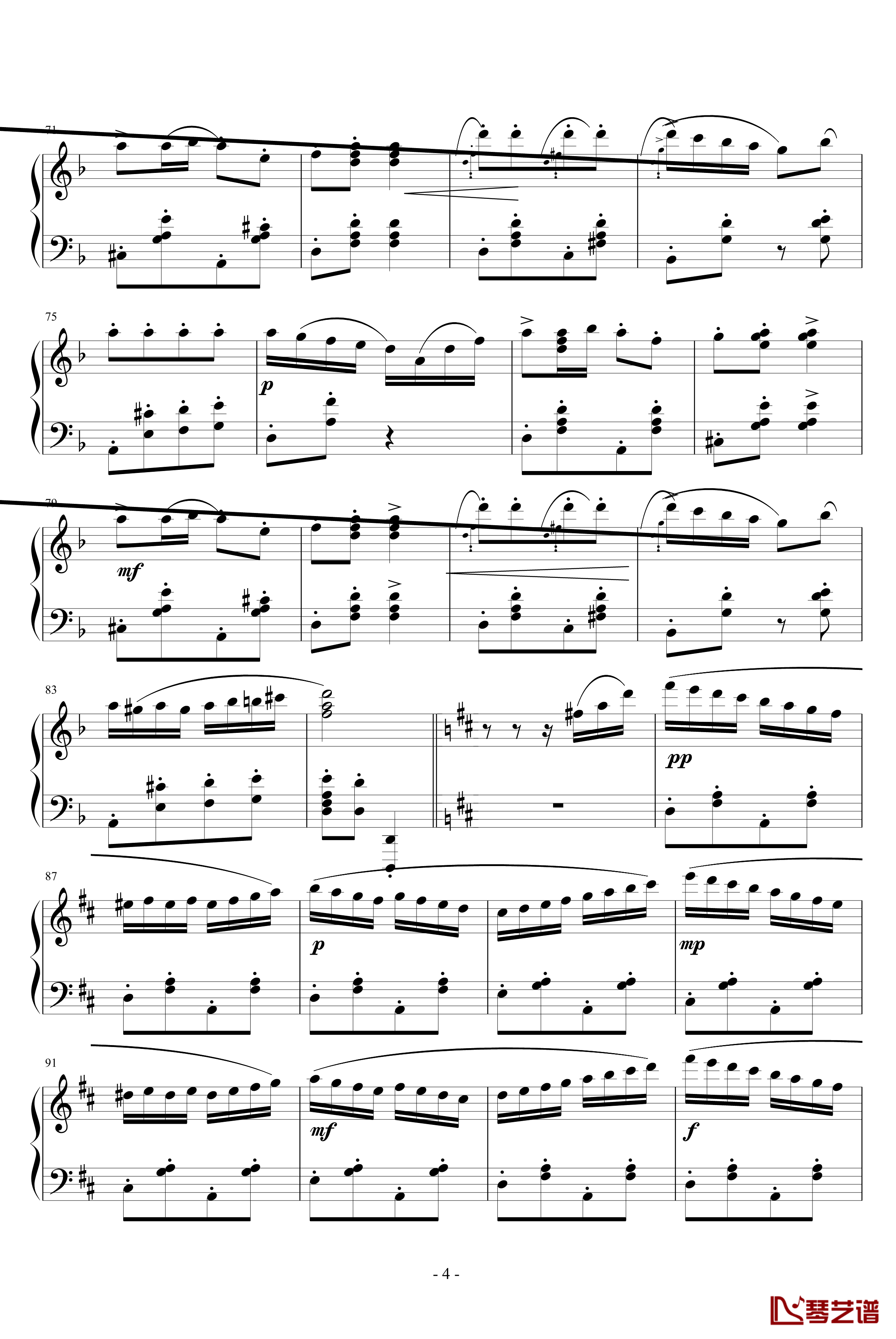 意大利波尔卡钢琴谱-拉赫马尼若夫4