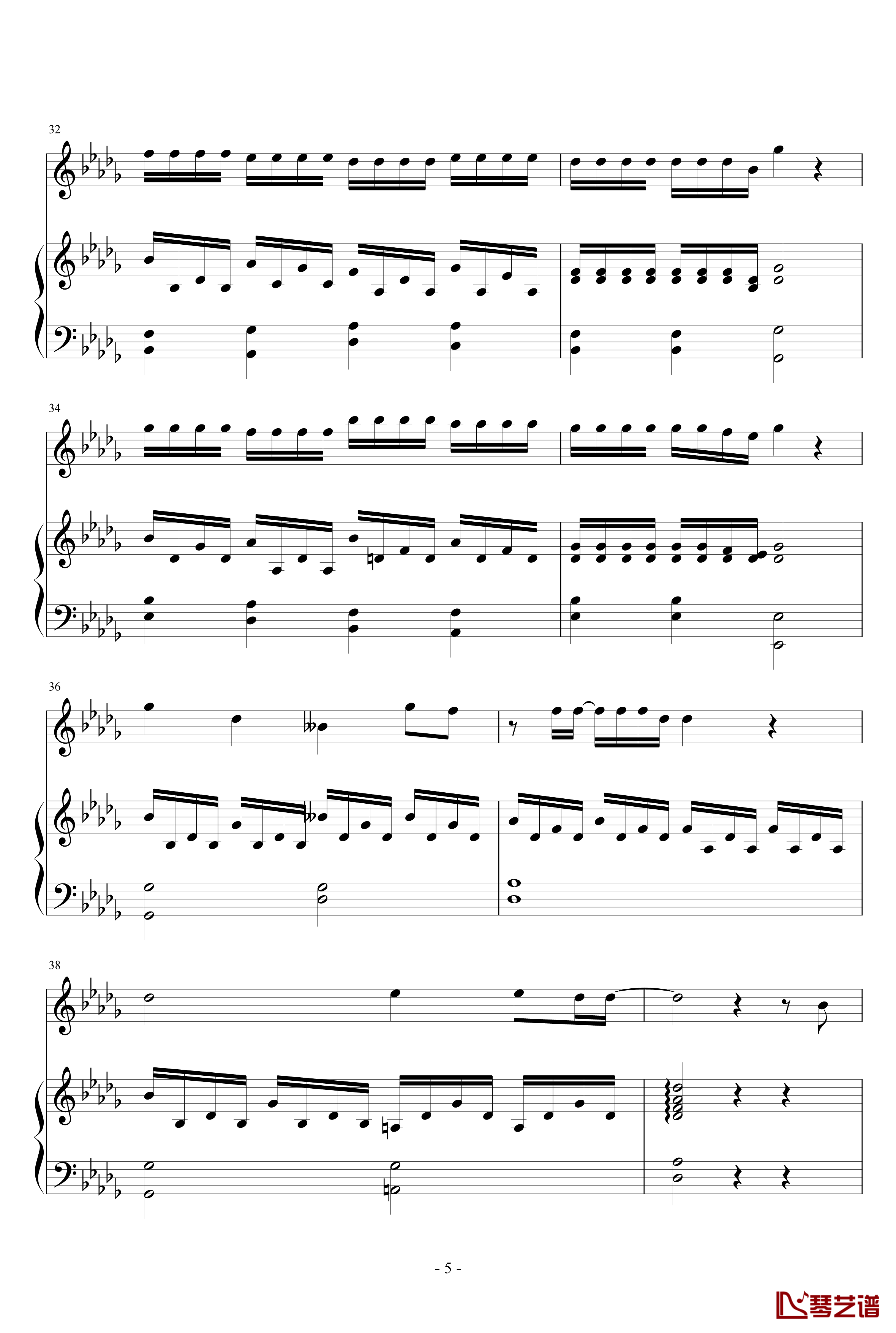 IF YOU钢琴谱-BigBang-低碳伴奏5