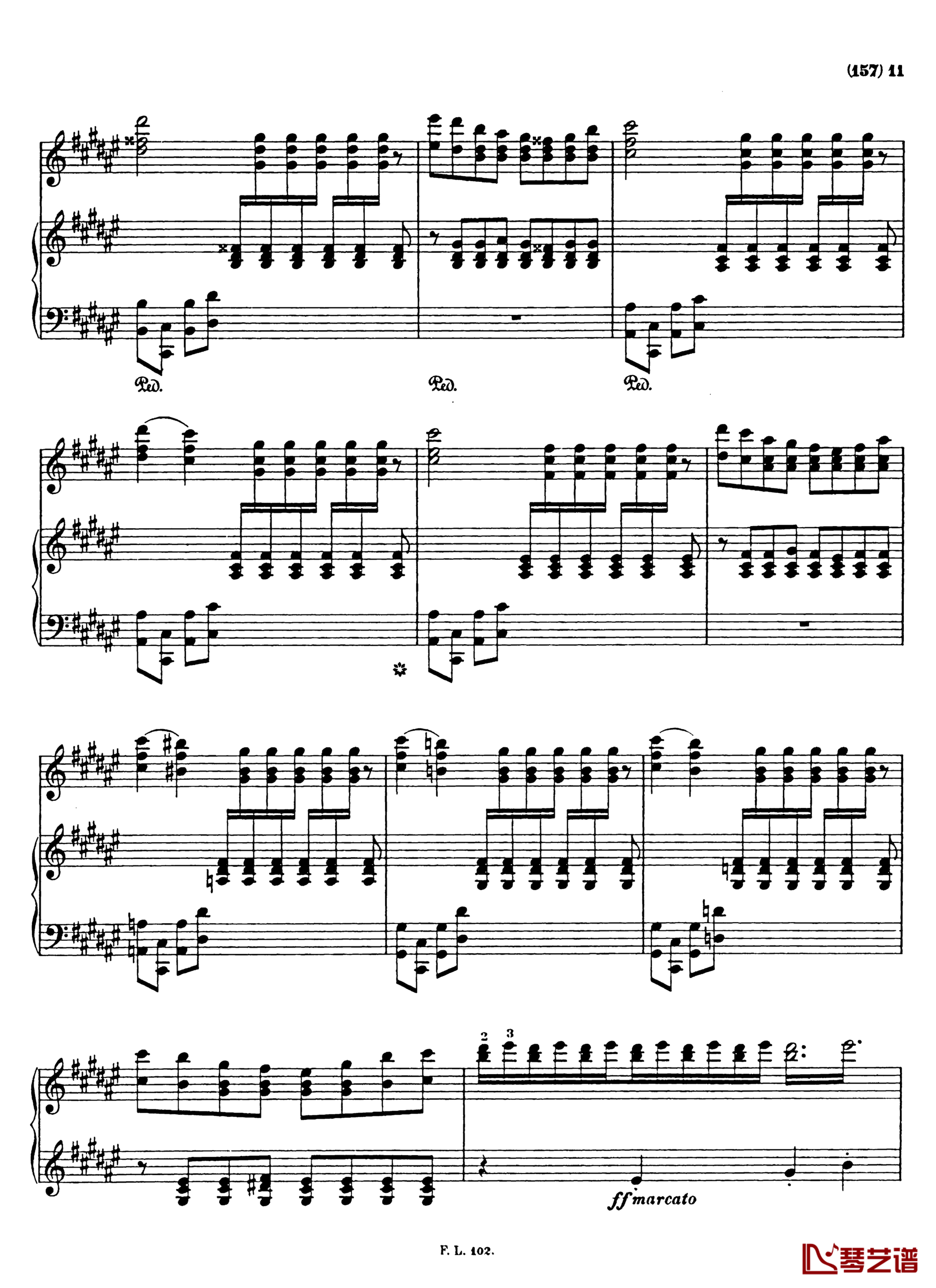 梅菲斯特圆舞曲  第三首 S.216钢琴谱-李斯特11