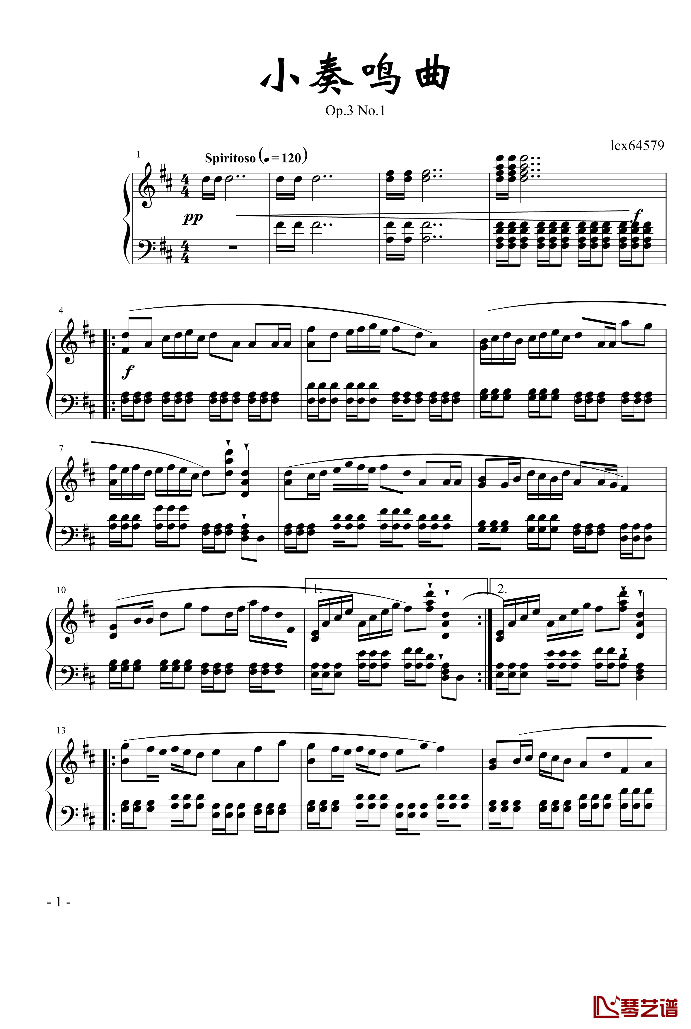 小奏鸣曲钢琴谱-全三乐章-lcx645791