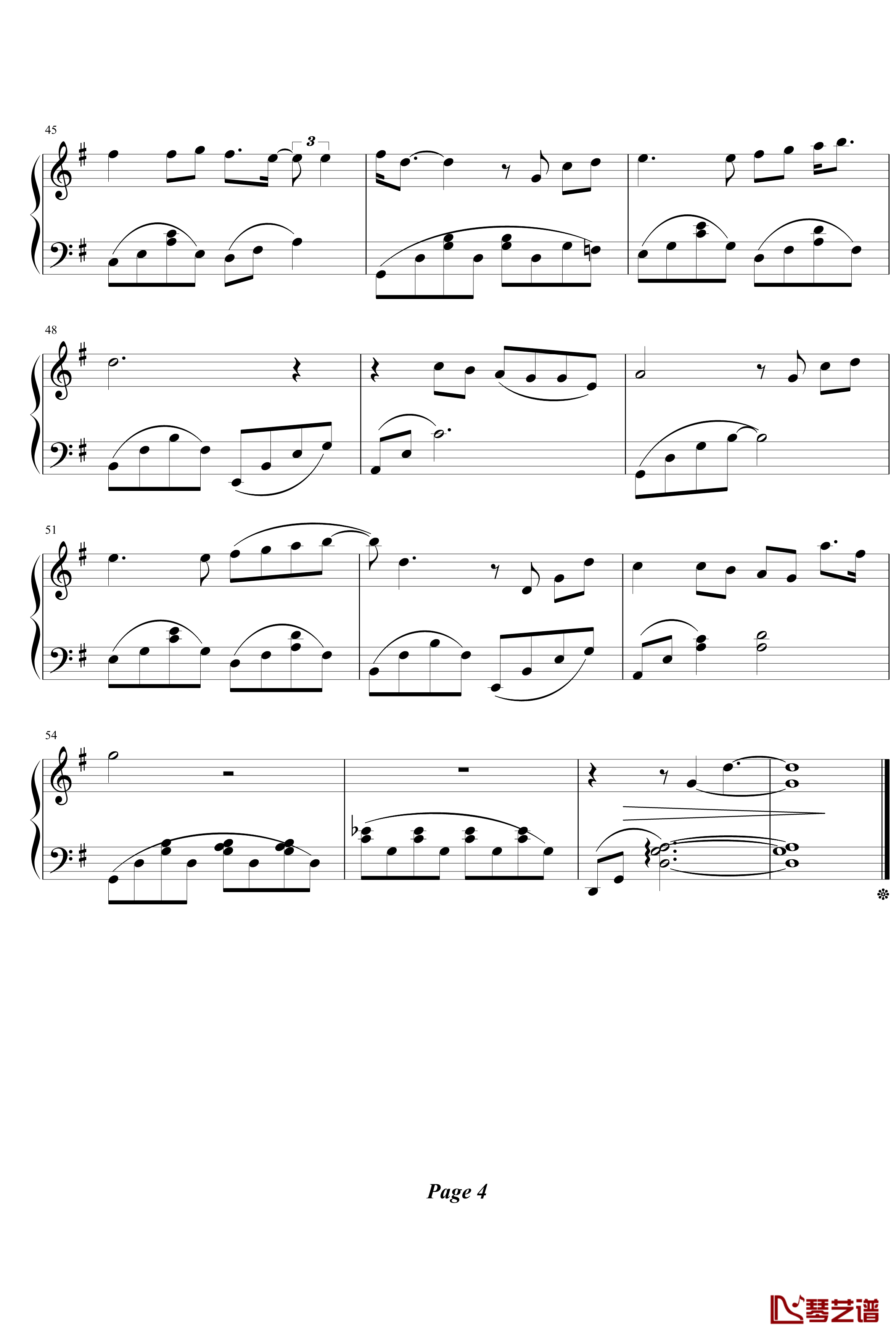 蜗牛钢琴谱-简单版-周杰伦4