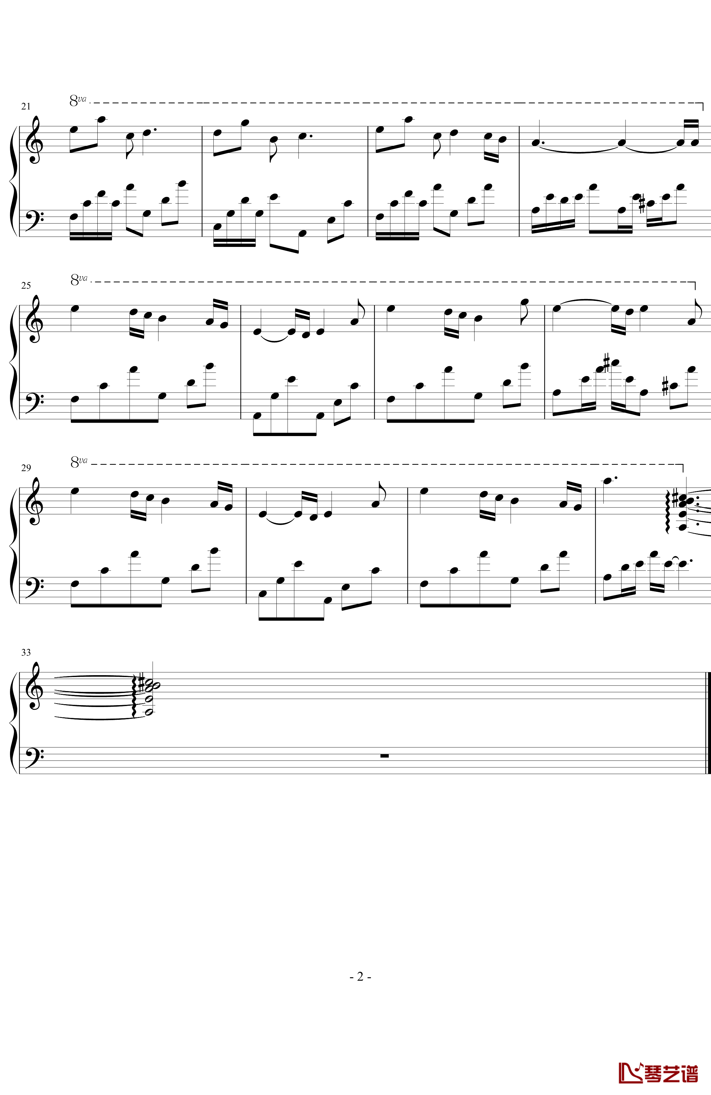 shuffle钢琴谱-很好听的钢琴曲-未知分类2