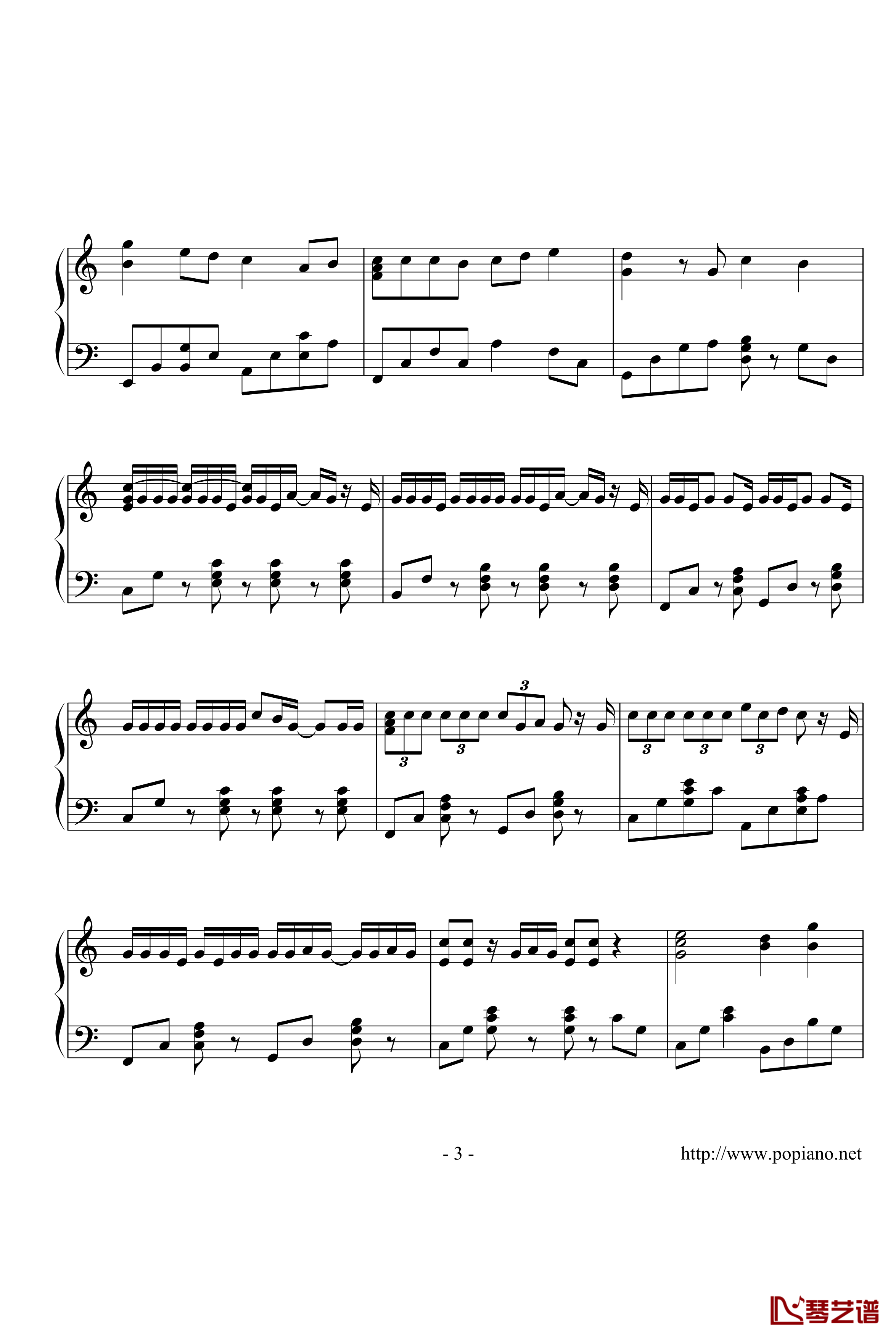 棉花糖钢琴谱-演奏版-至上励合3