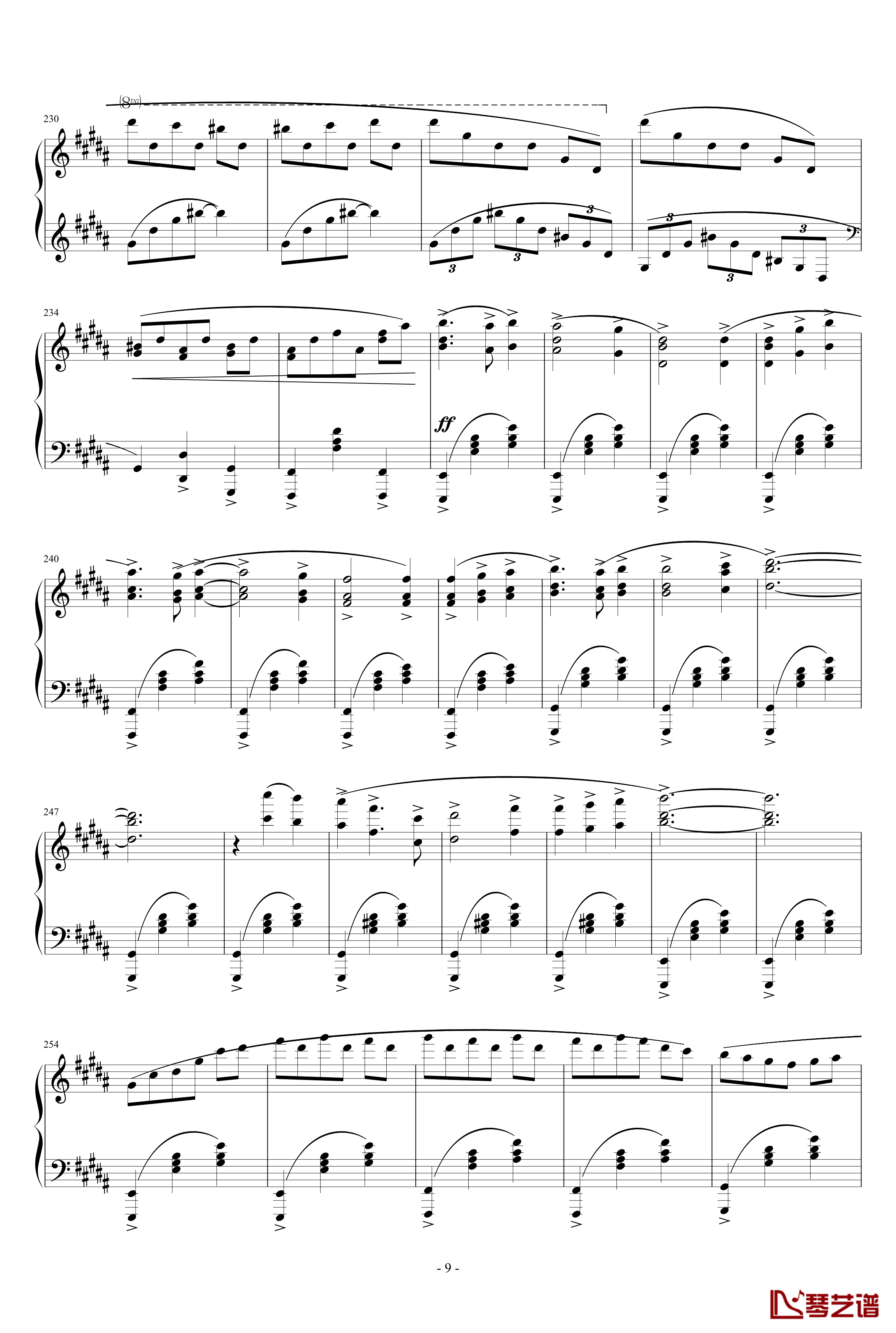 Blue Waltz钢琴谱-Mazeppa秋涯9