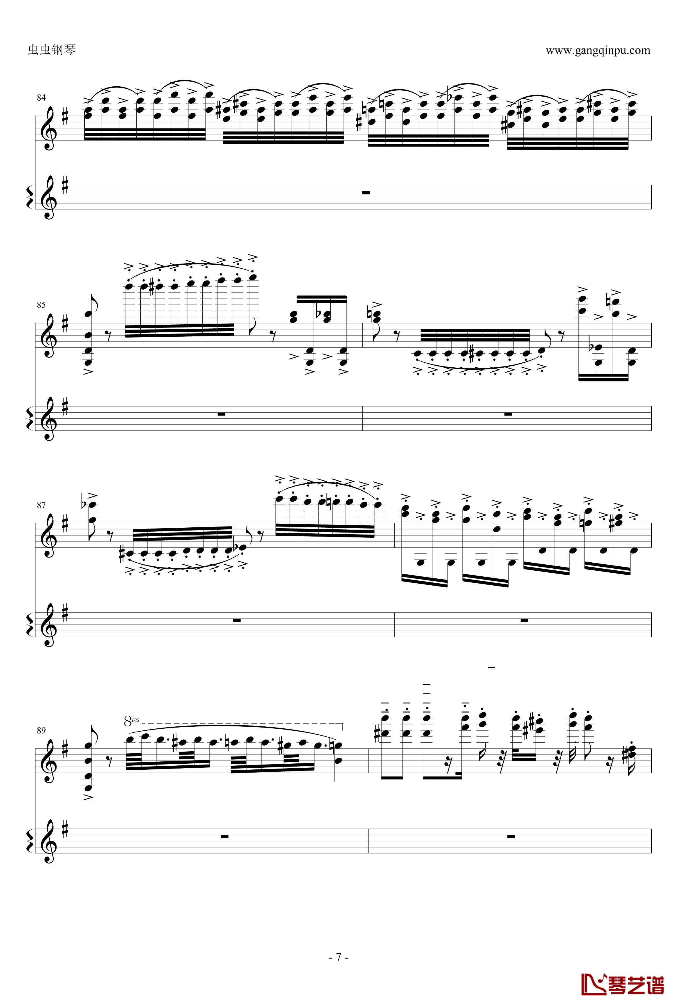 意大利国歌钢琴谱-变奏曲修改版-DXF7