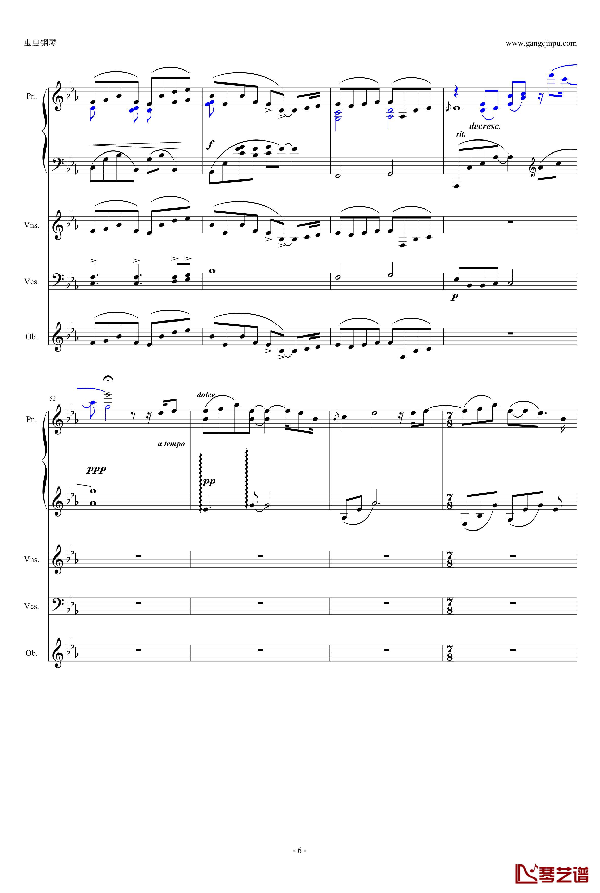 紫的琴弦钢琴谱-改编自紫的触键-时空之旅6