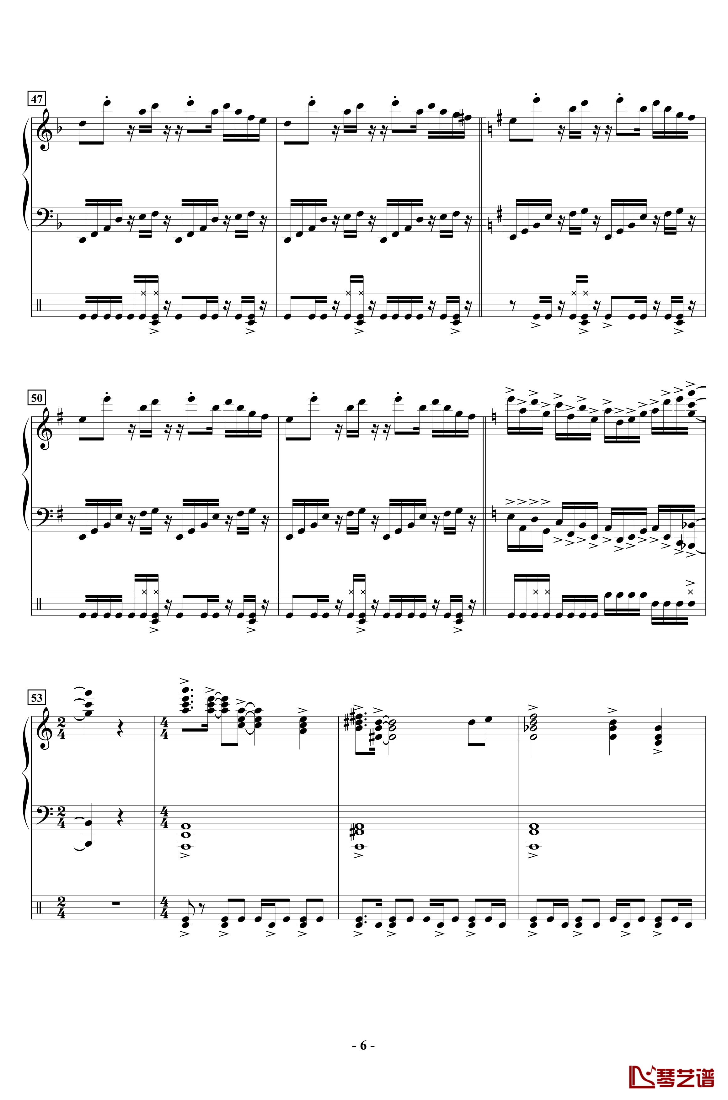 組曲の行方钢琴谱-H.B STUDIO6