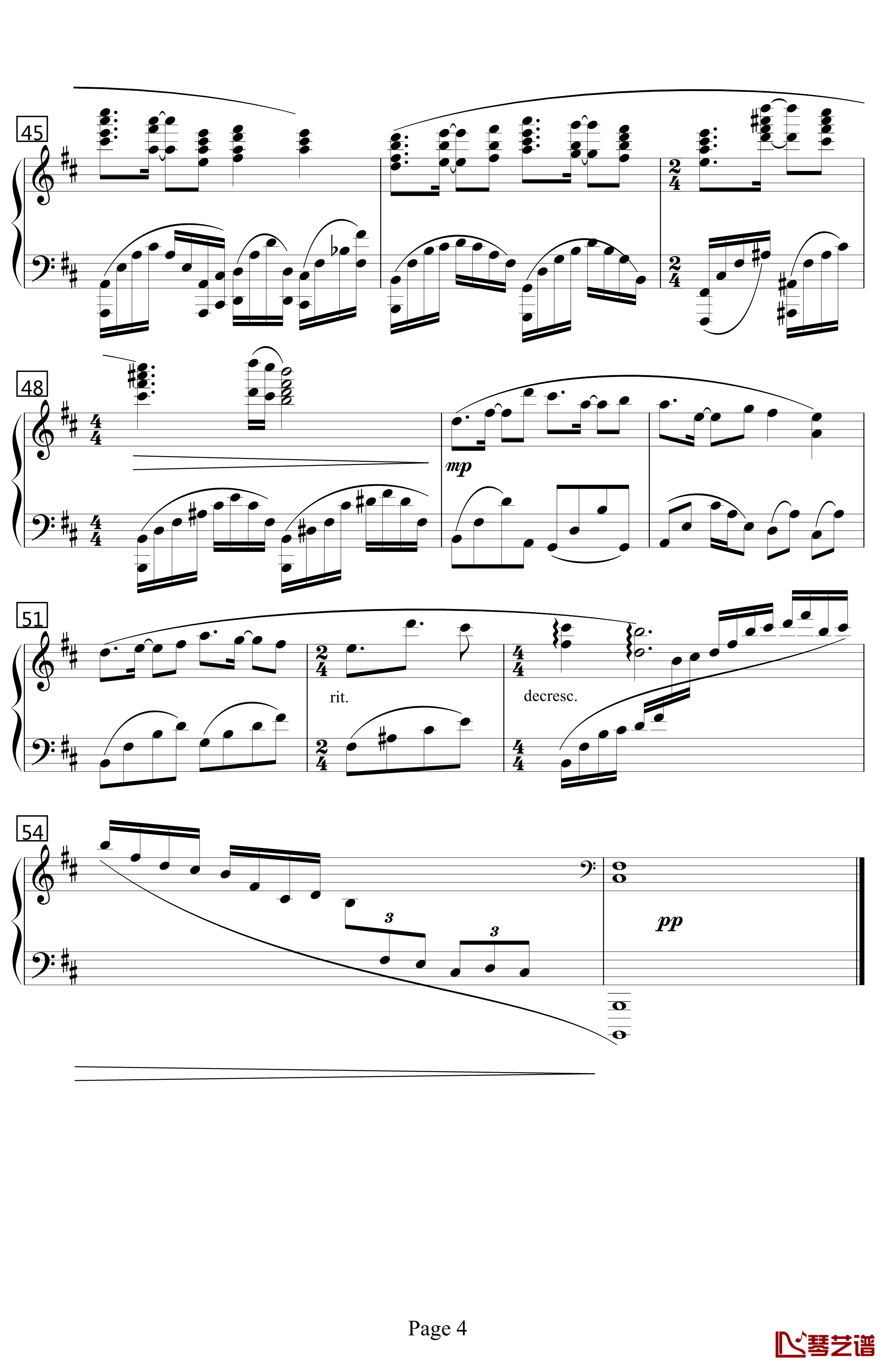 Lydia钢琴谱-加强演奏版-飞儿乐团4