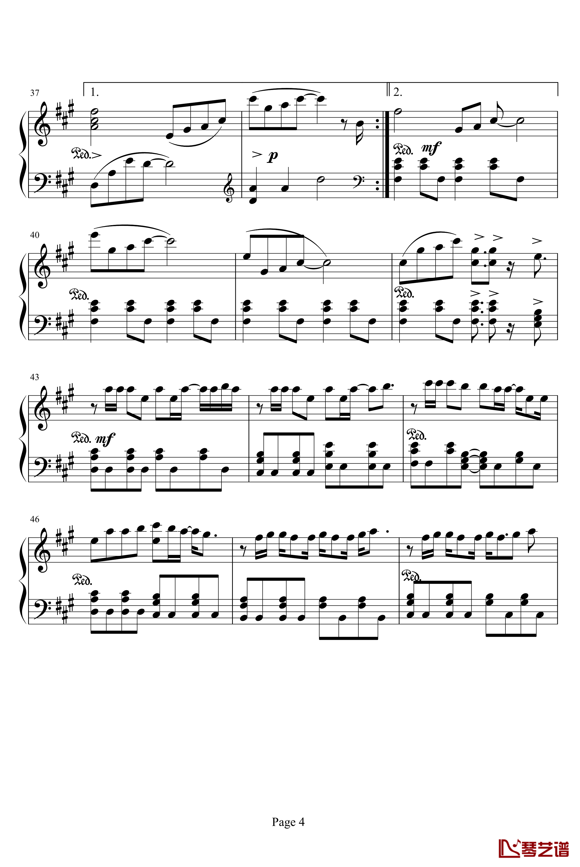 carols钢琴谱-滨崎步4