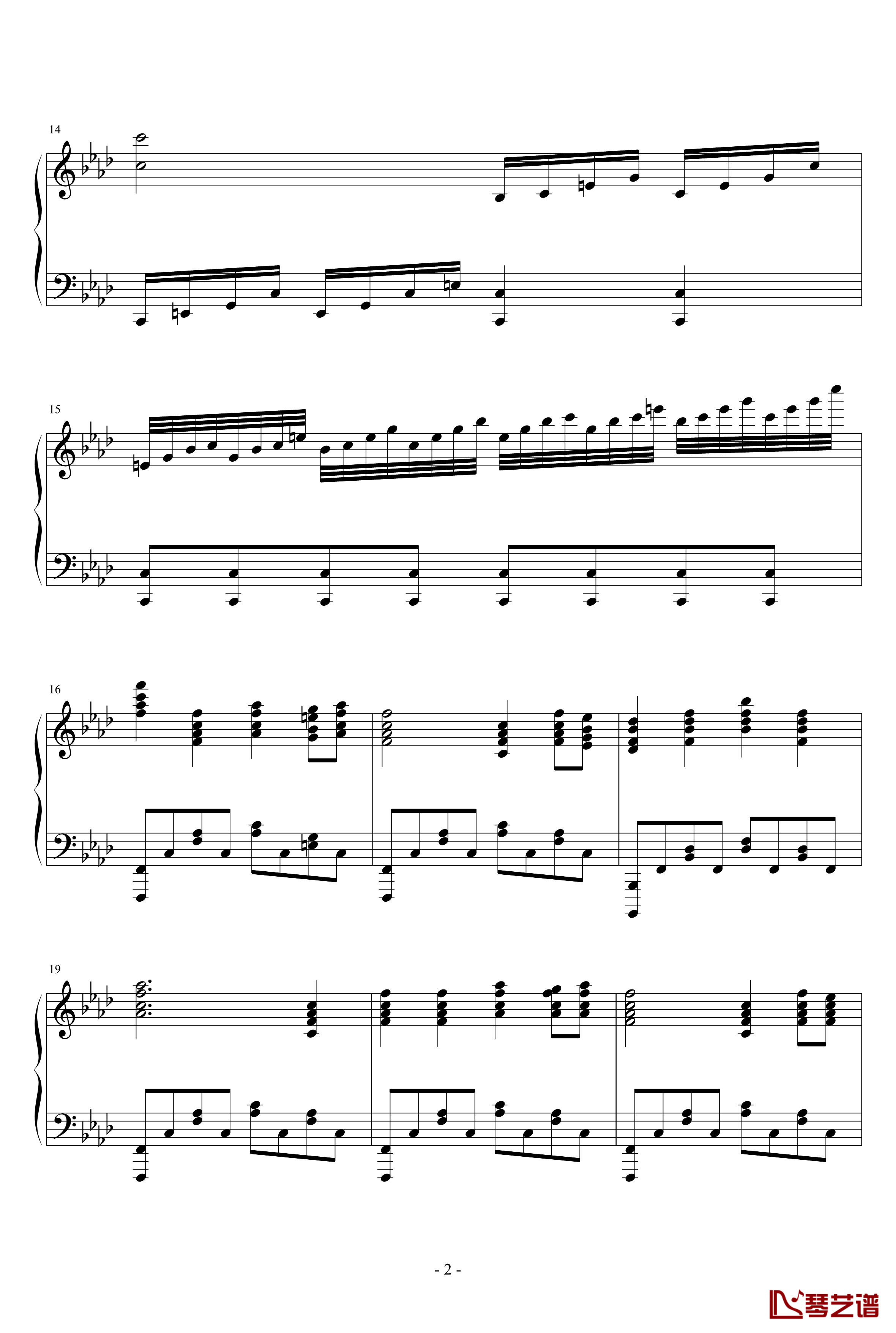 校歌变奏曲9钢琴谱-绝望的一曲-琴欲2