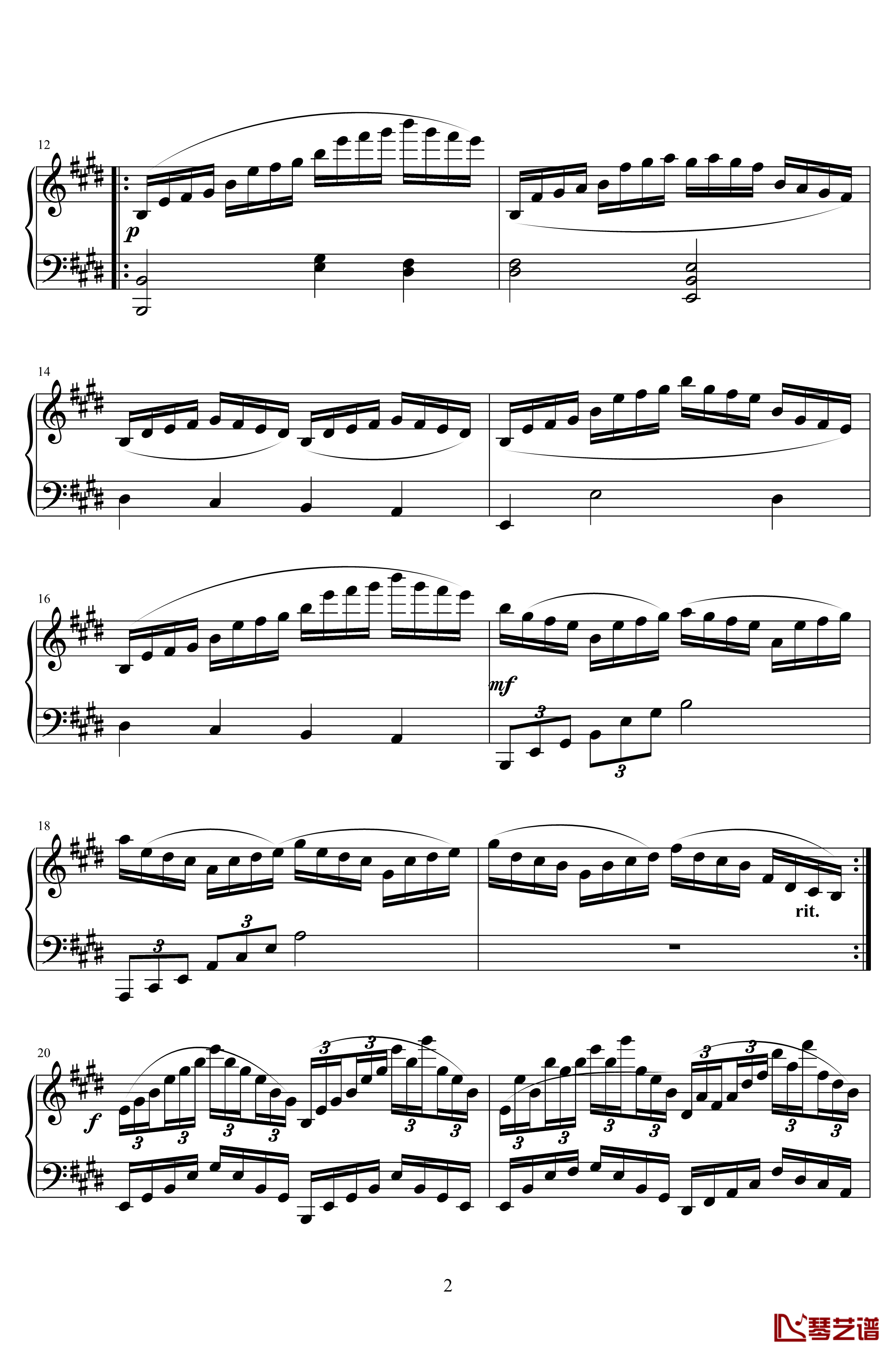 海洋钢琴谱-练习曲第一首-hrmc2