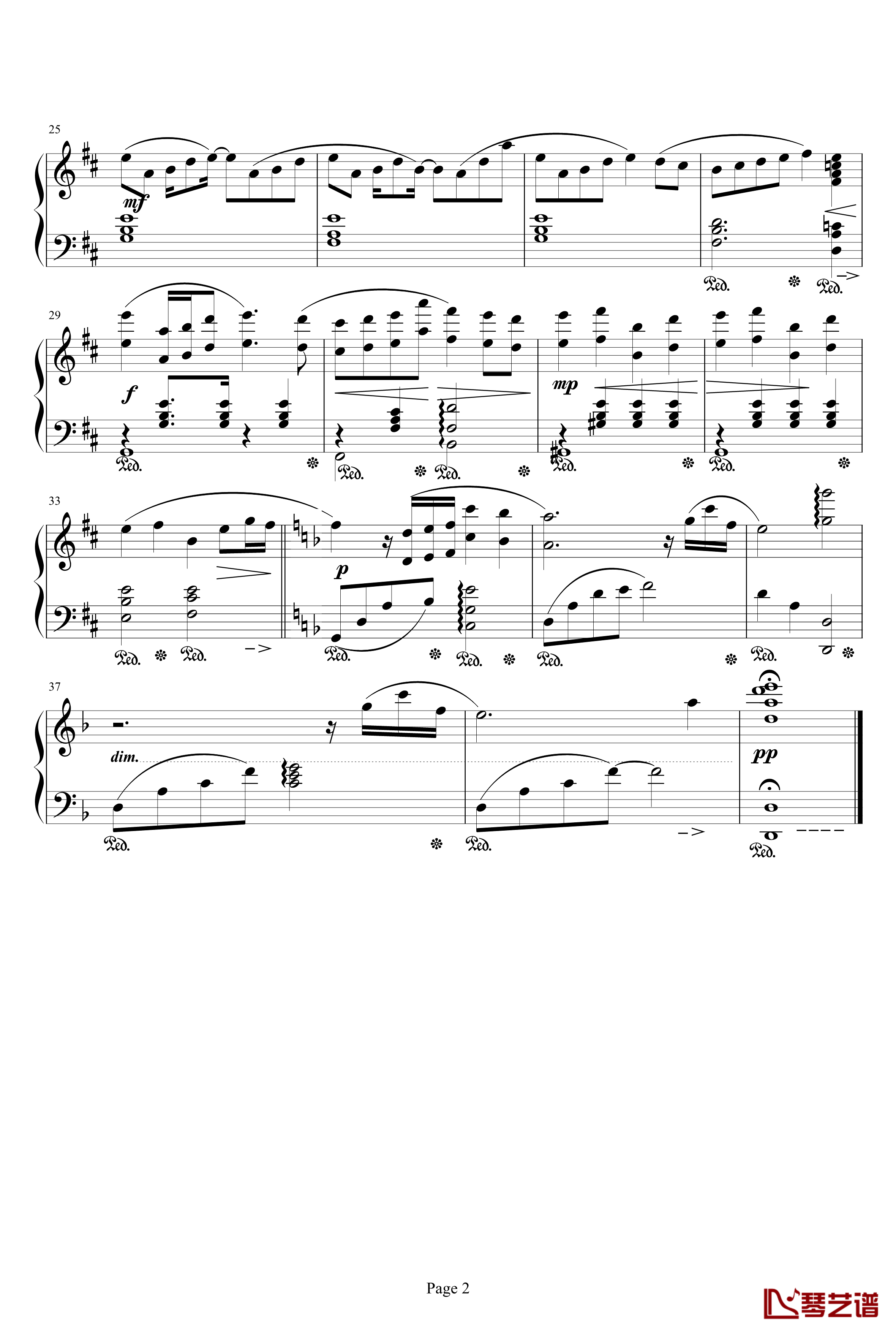 ライトニングのテーマ钢琴谱-最终幻想2