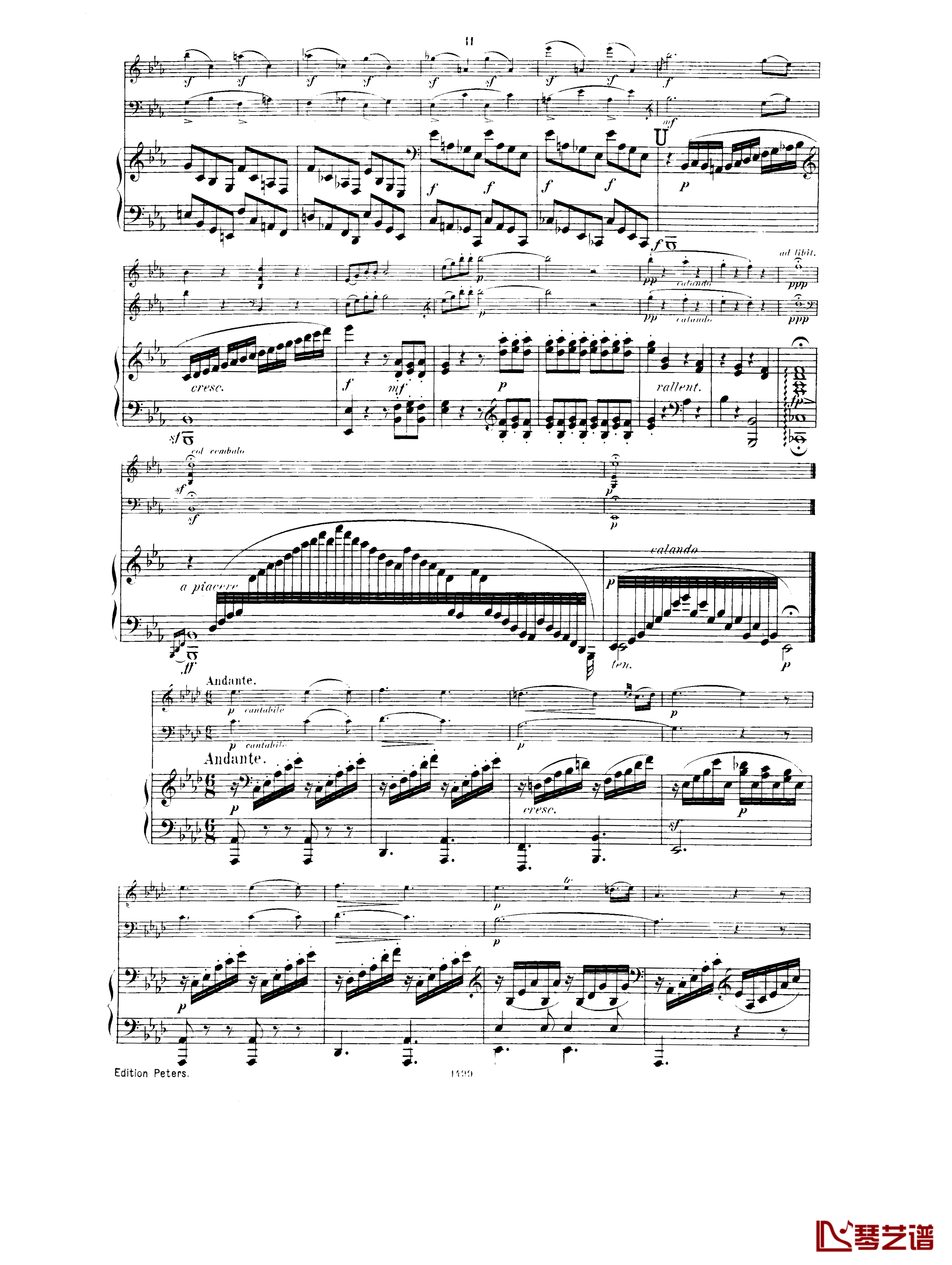 降E大调第一钢琴三重奏  Op.12钢琴谱-胡梅尔10